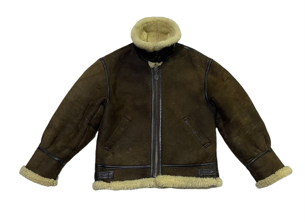 Avirex Eagle Sqdn TYPE B-3 Sheepskin Aviator Bomber Jacket Size US M / EU 48-50 / 2 - 18 Thumbnail