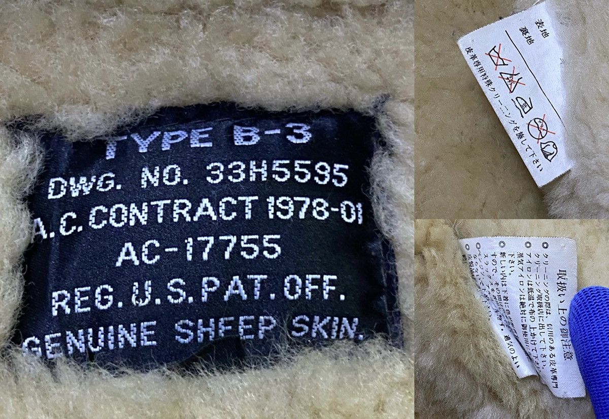 Avirex Eagle Sqdn TYPE B-3 Sheepskin Aviator Bomber Jacket Size US M / EU 48-50 / 2 - 9 Thumbnail