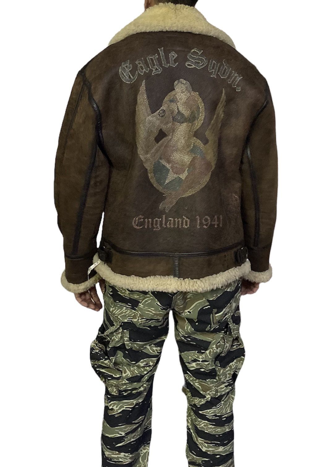 Avirex Eagle Sqdn TYPE B-3 Sheepskin Aviator Bomber Jacket Size US M / EU 48-50 / 2 - 3 Thumbnail