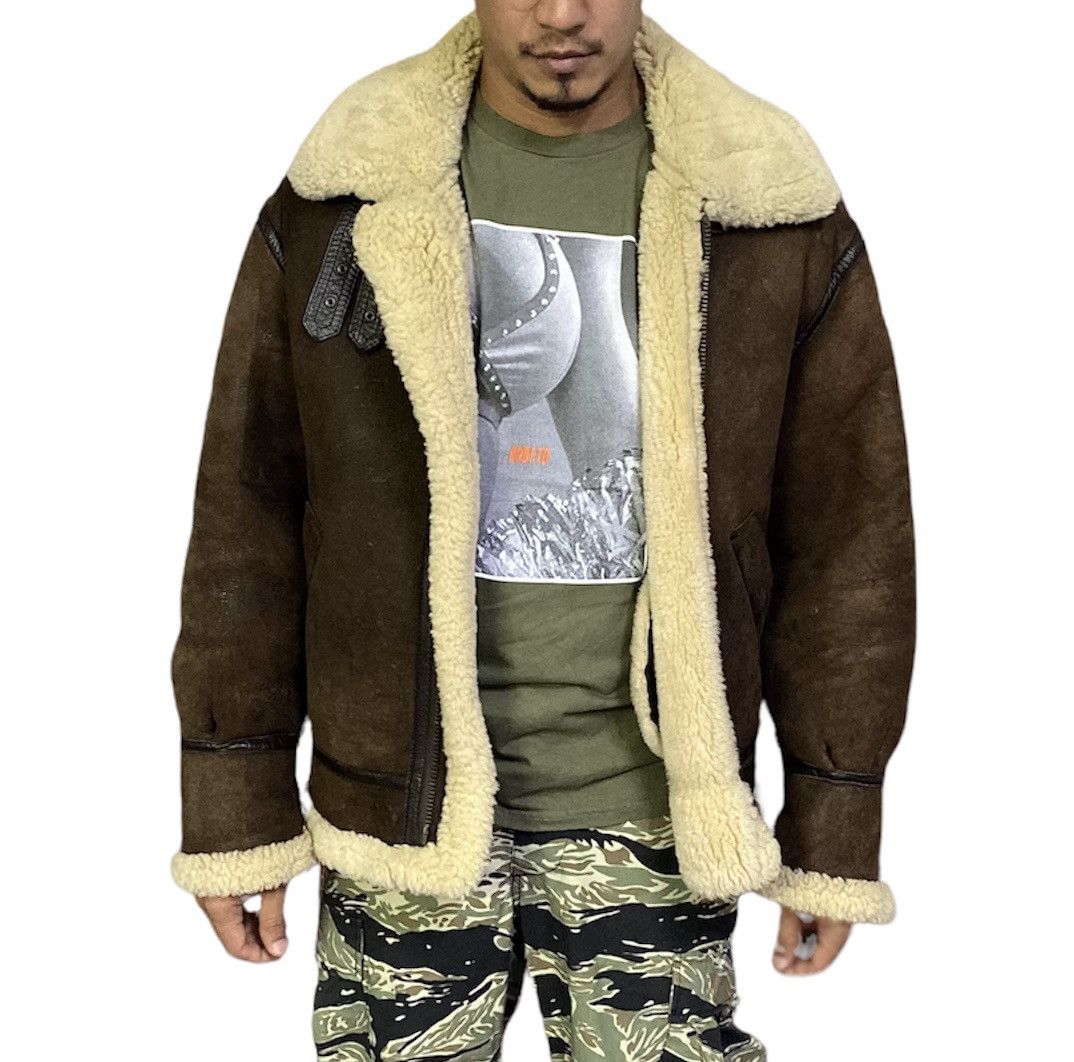 Avirex Eagle Sqdn TYPE B-3 Sheepskin Aviator Bomber Jacket Size US M / EU 48-50 / 2 - 23 Thumbnail