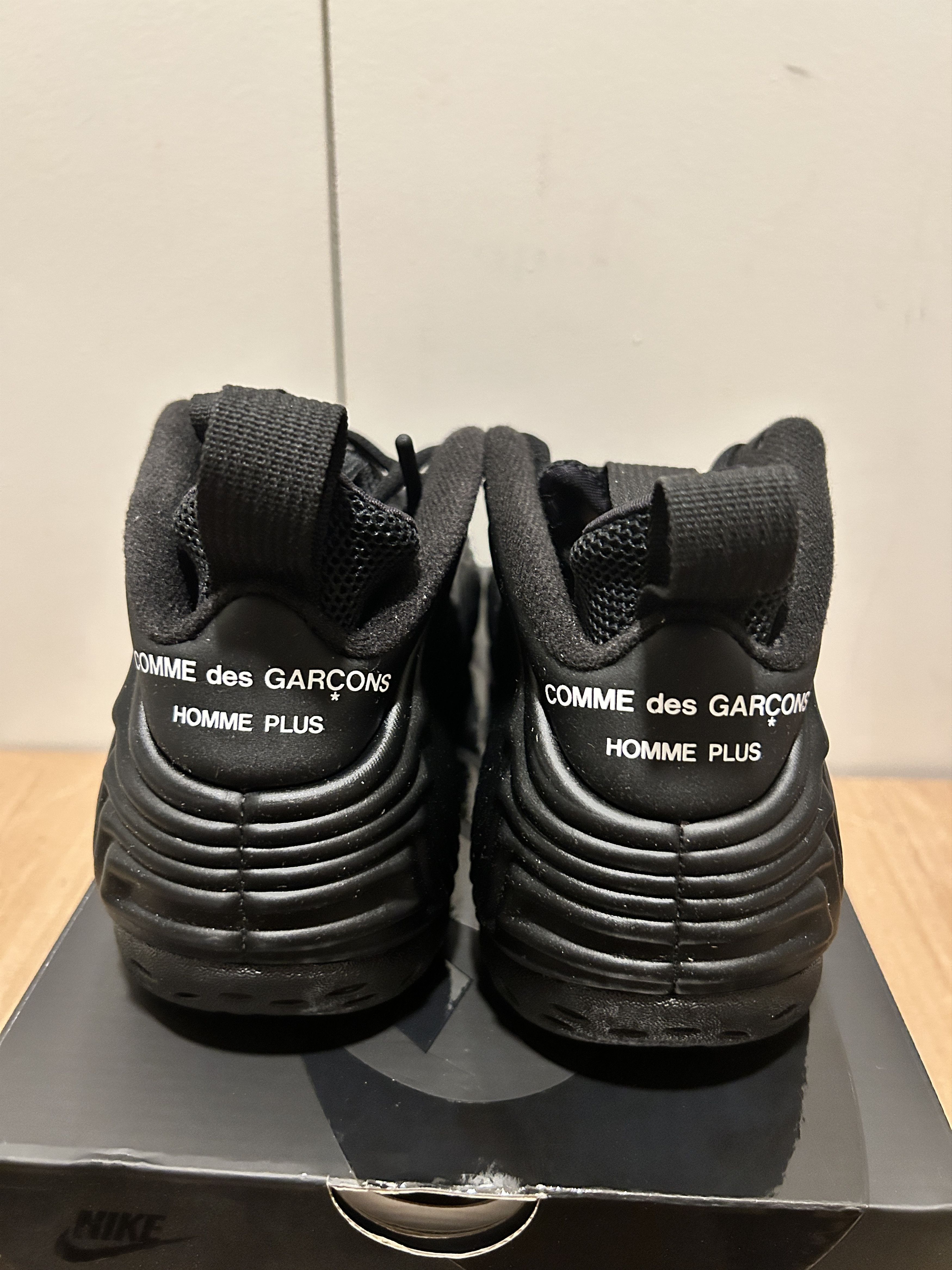 Comme des Garcons Homme Plus × Nike Nike Air Foamposite One Comme des Garcons Homme Plus Black Size US 5 / EU 37 - 5 Thumbnail