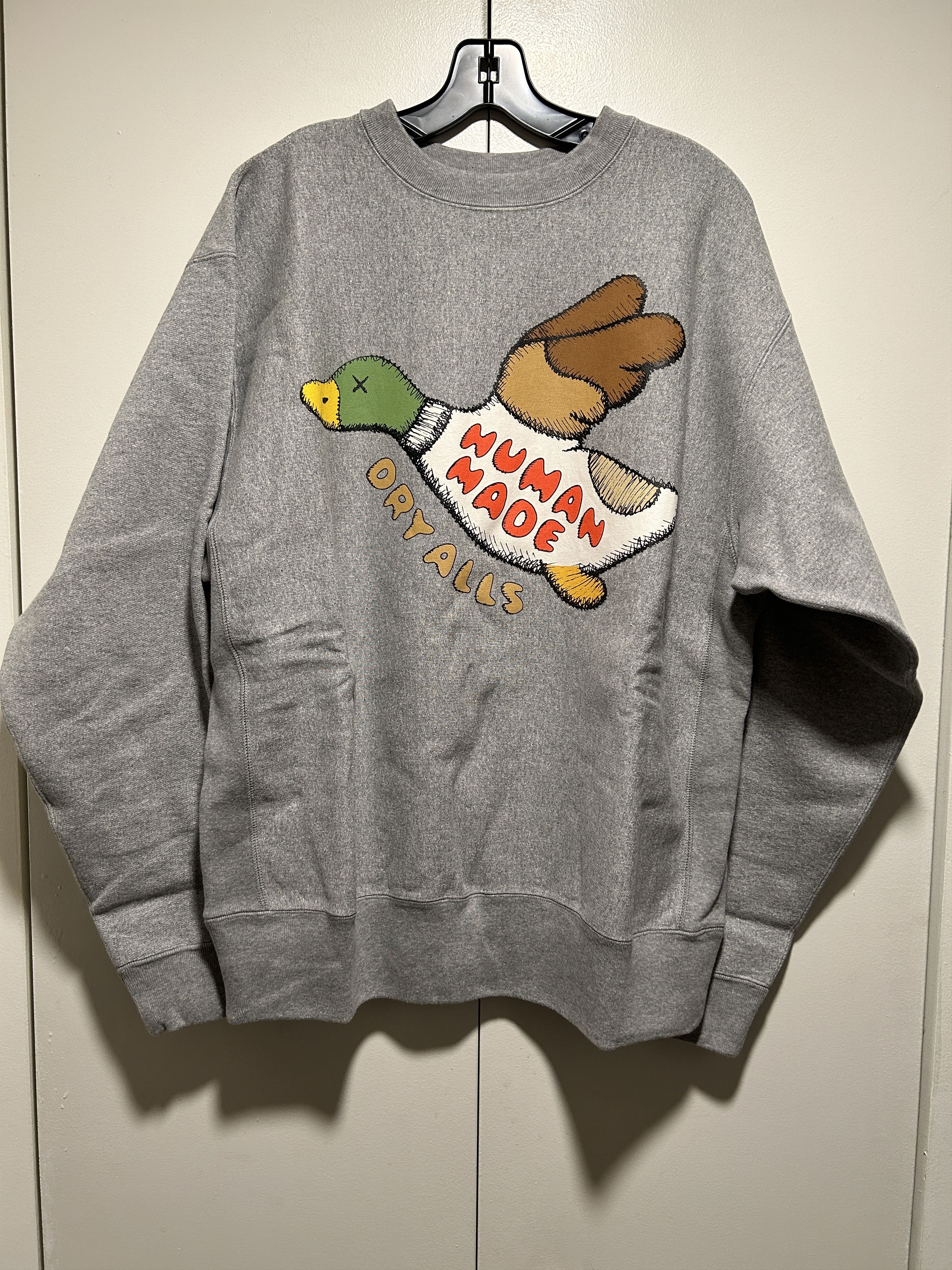 Human Made × Kaws SWEATSHIRT KAWS #2 size XXL grey Duck