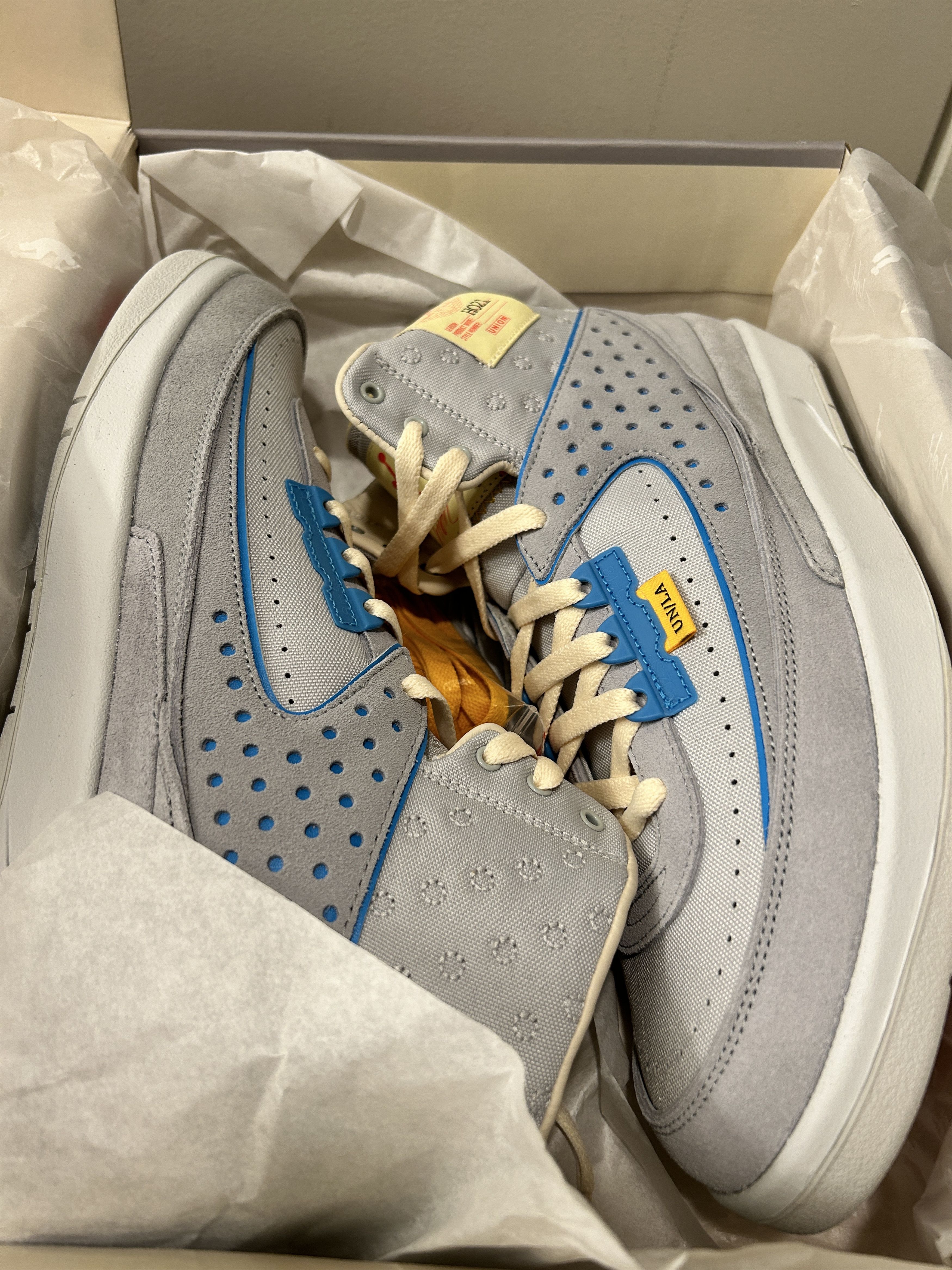 Jordan Brand × Union LA Jordan 2 retro sp union grey fog Size US 10 / EU 43 - 4 Thumbnail