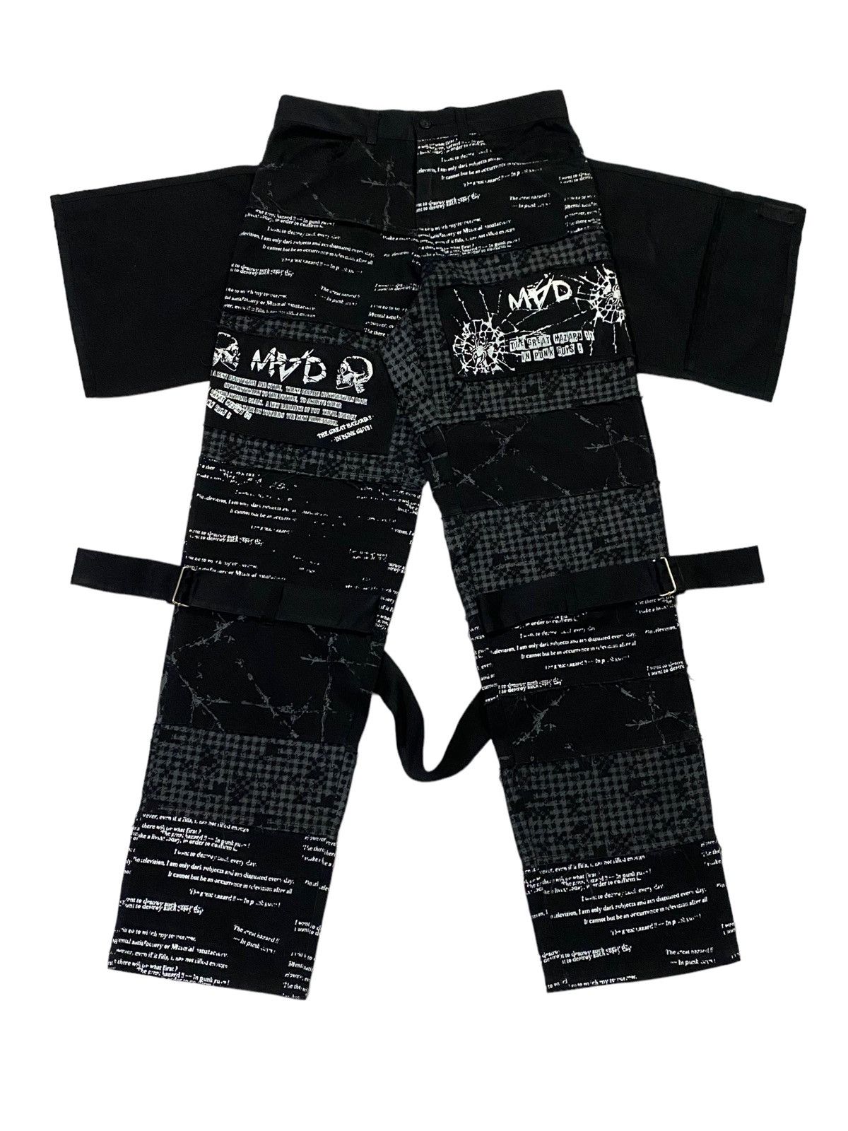 Japanese Brand Rare Design‼️Mad Punk Seditionaries Punk Bondage Pants Size US 29 - 2 Thumbnail