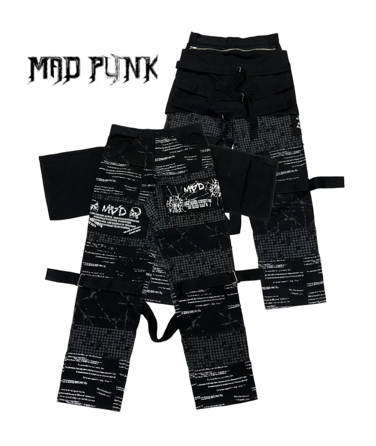 Japanese Brand Rare Design‼️Mad Punk Seditionaries Punk Bondage Pants Size US 29 - 1 Thumbnail