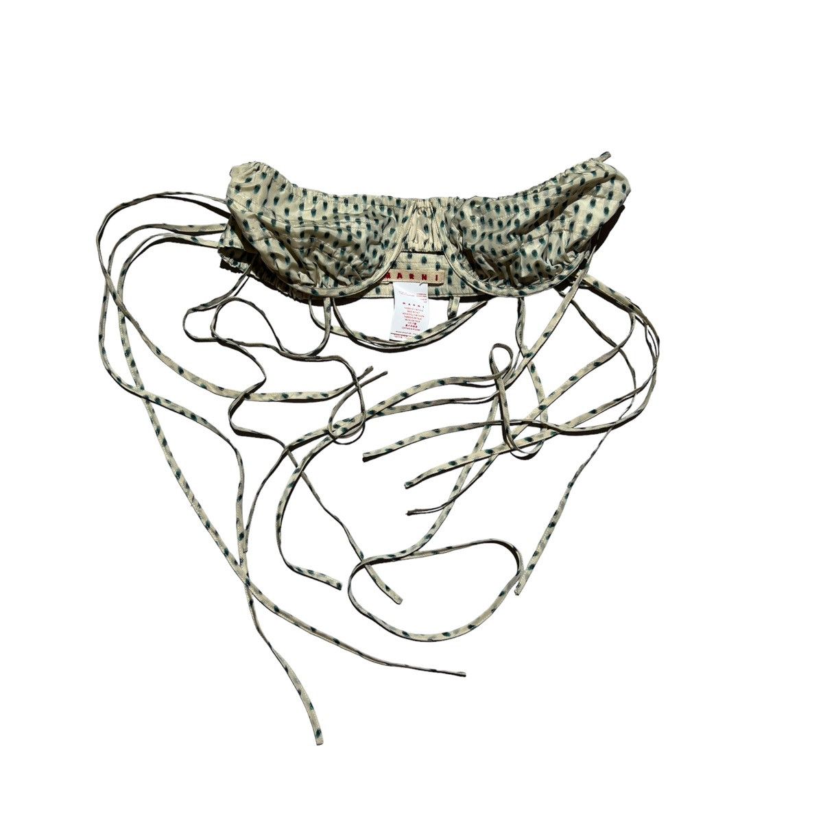 Speckled graphic strap top