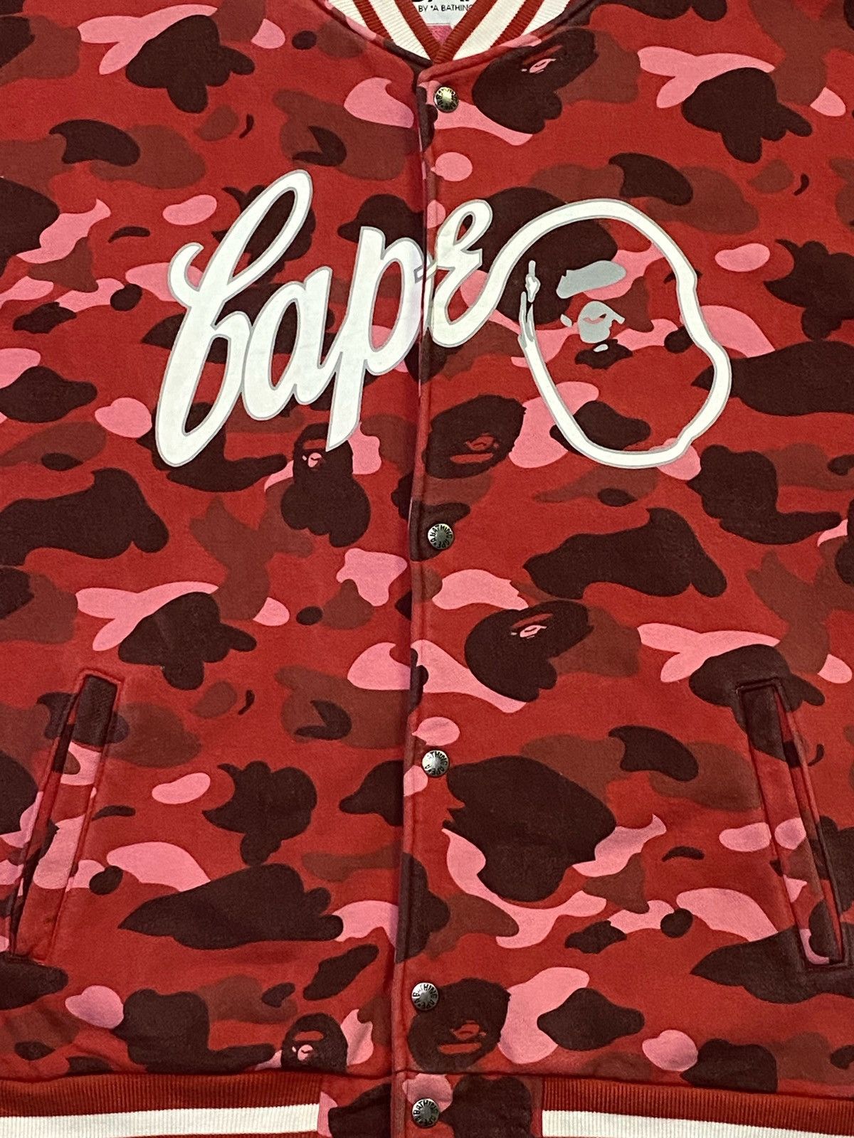 Bape A Bathing Ape Pharrell Camo Sweat Varsity Jacket Size US XL / EU 56 / 4 - 3 Thumbnail