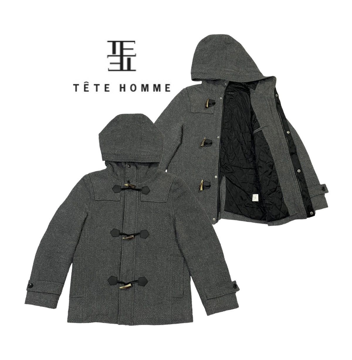 Issey Miyake × Japanese Brand × Tete Homme Nice Design‼️Tete Homme By Issey Miyake Duffle Coats/Jackets Size US M / EU 48-50 / 2 - 1 Thumbnail