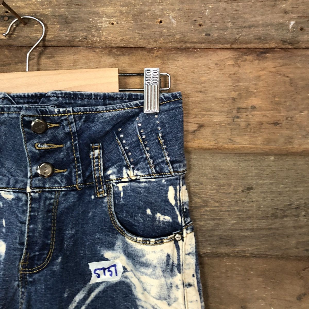 Japanese Brand DL Japanese print woman japan Distressed Denim Pants #5737 Size 25" / US 0 / IT 36 - 5 Thumbnail