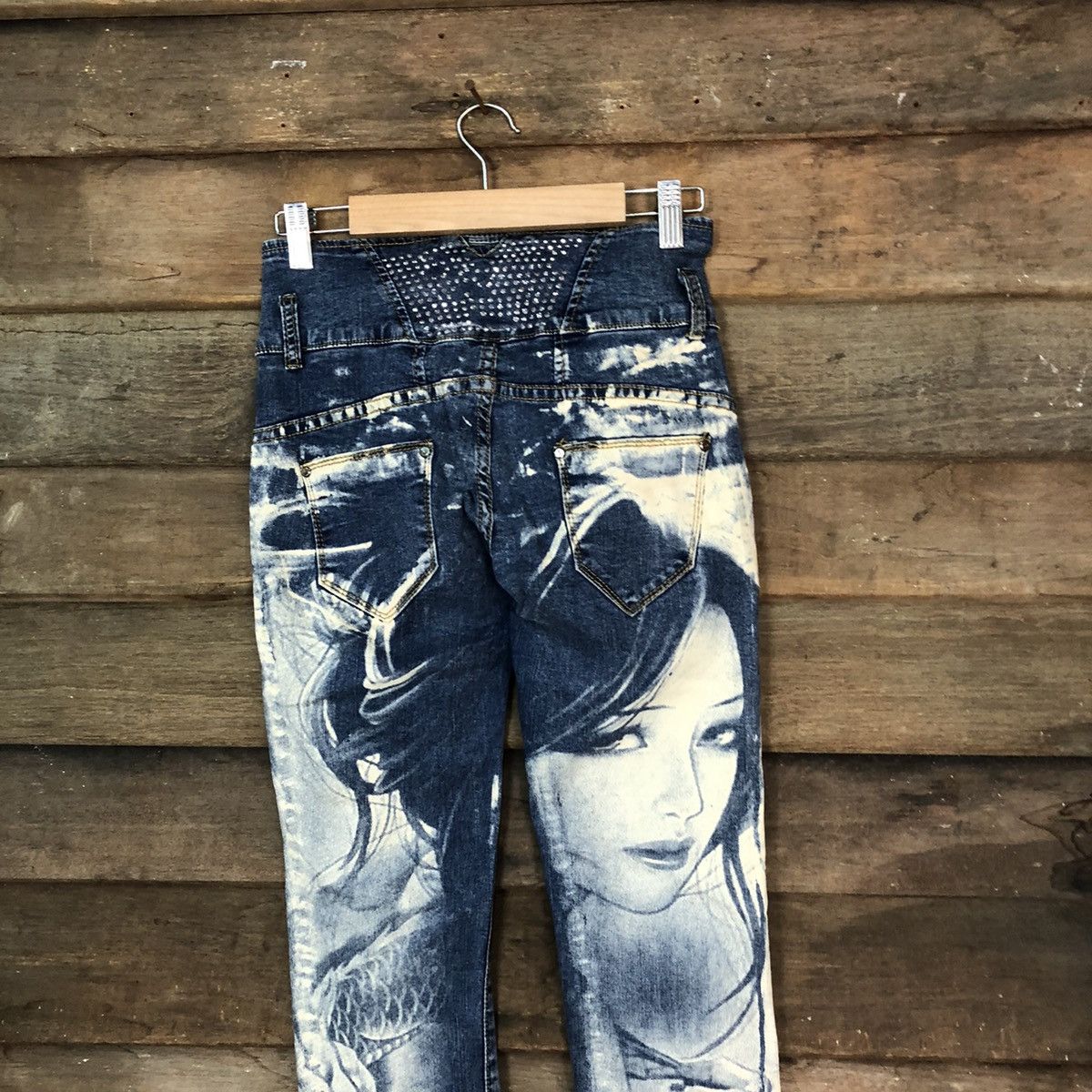 Japanese Brand DL Japanese print woman japan Distressed Denim Pants #5737 Size 25" / US 0 / IT 36 - 10 Thumbnail
