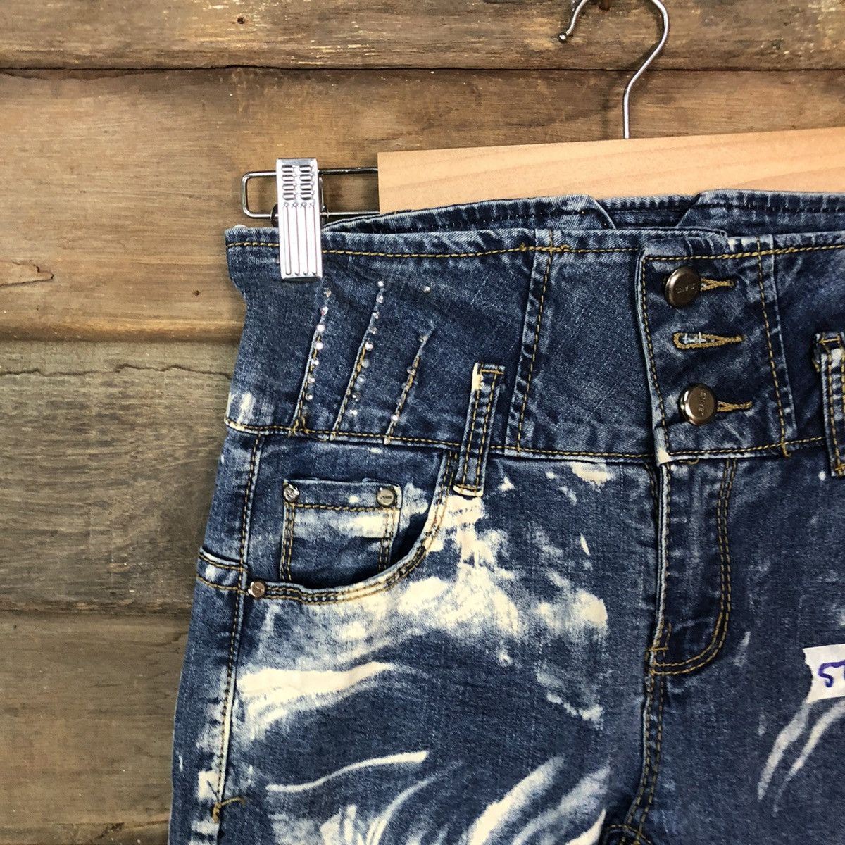 Japanese Brand DL Japanese print woman japan Distressed Denim Pants #5737 Size 25" / US 0 / IT 36 - 4 Thumbnail