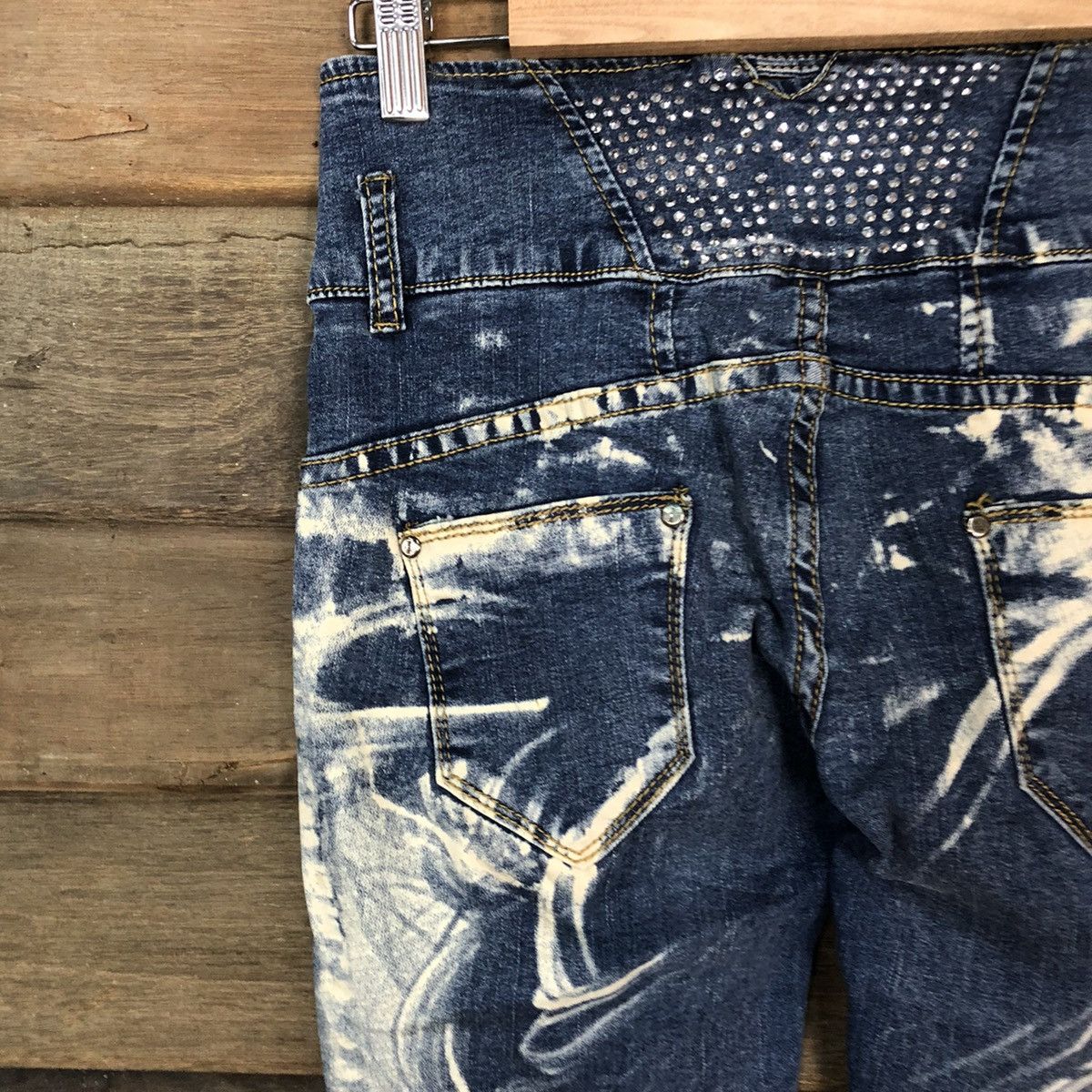 Japanese Brand DL Japanese print woman japan Distressed Denim Pants #5737 Size 25" / US 0 / IT 36 - 12 Thumbnail
