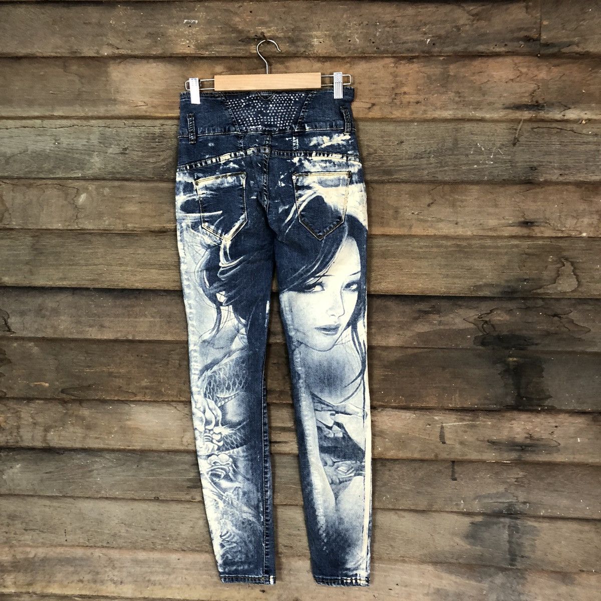 Japanese Brand DL Japanese print woman japan Distressed Denim Pants #5737 Size 25" / US 0 / IT 36 - 9 Thumbnail