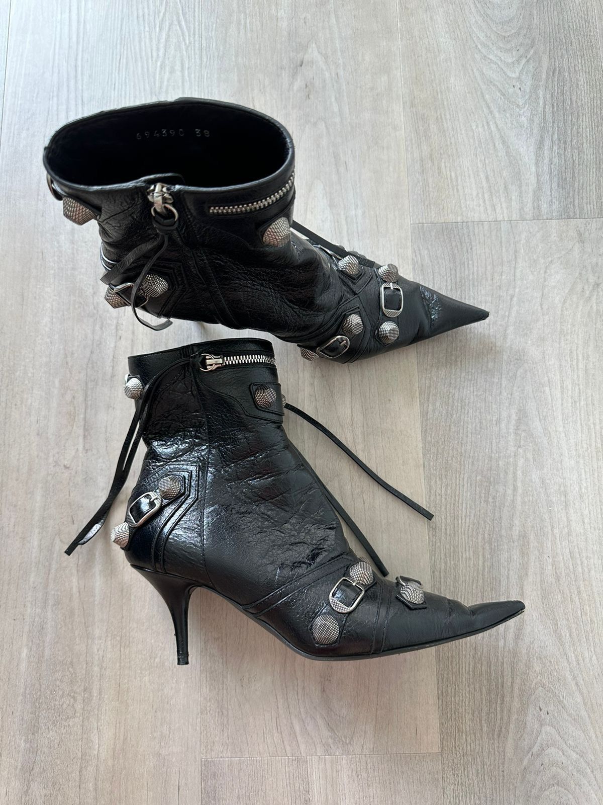Balenciaga Balenciaga Cagole Bootie in black Arena lambskin Size US 8 / IT 38 - 2 Thumbnail