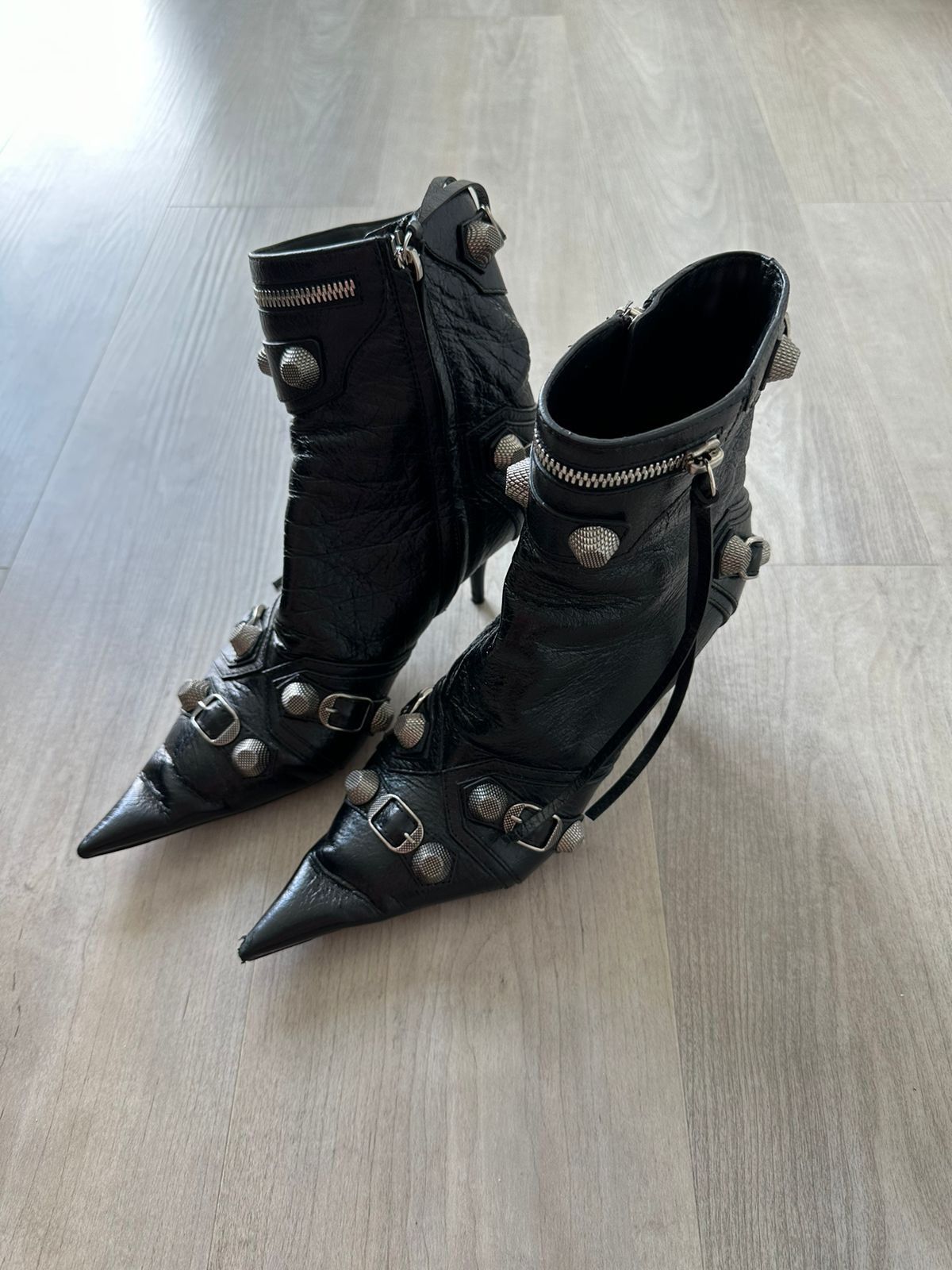 Balenciaga Balenciaga Cagole Bootie in black Arena lambskin Size US 8 / IT 38 - 1 Thumbnail