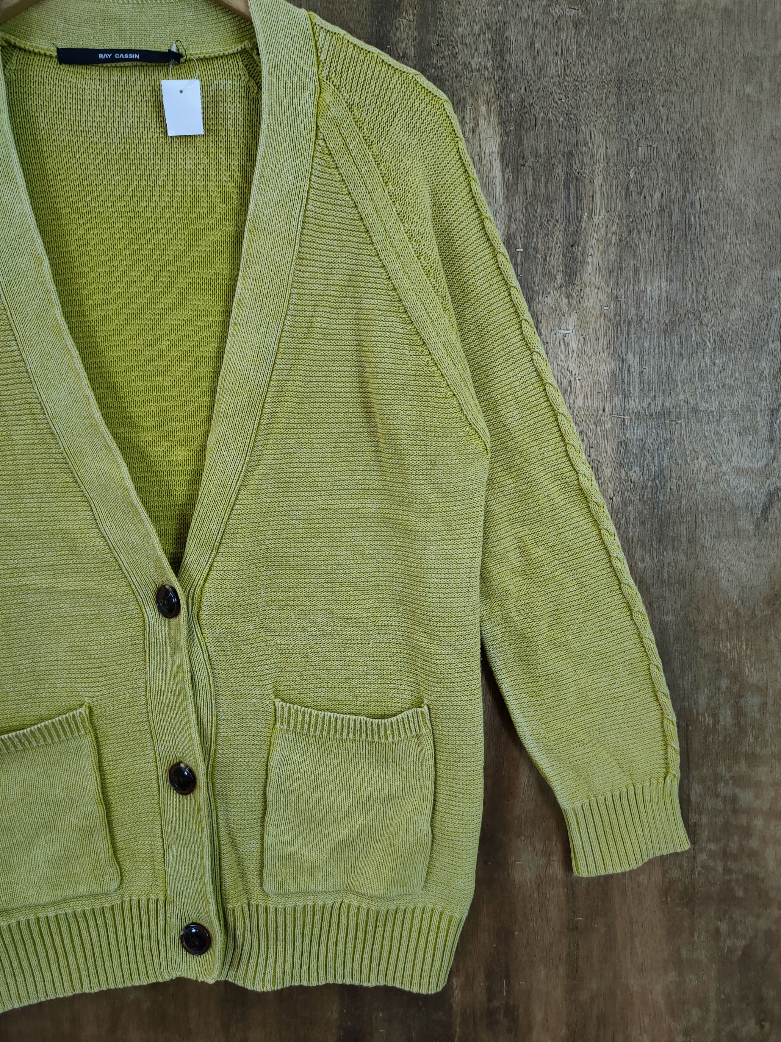 Faded Glory D Ray Cassin faded green cardigan knitwear japan #46-980 Size US M / EU 48-50 / 2 - 3 Thumbnail