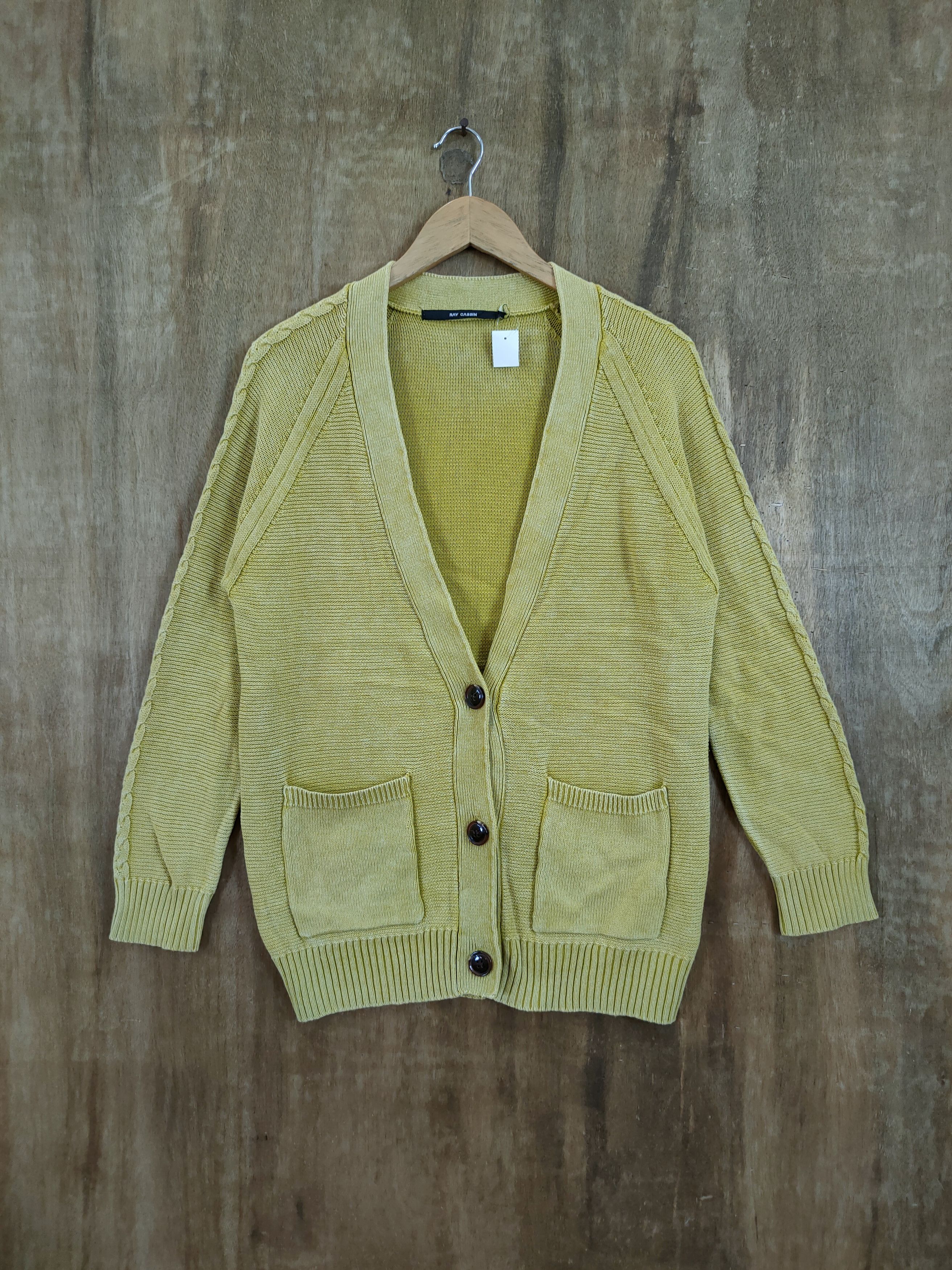 Faded Glory D Ray Cassin faded green cardigan knitwear japan #46-980 Size US M / EU 48-50 / 2 - 1 Thumbnail
