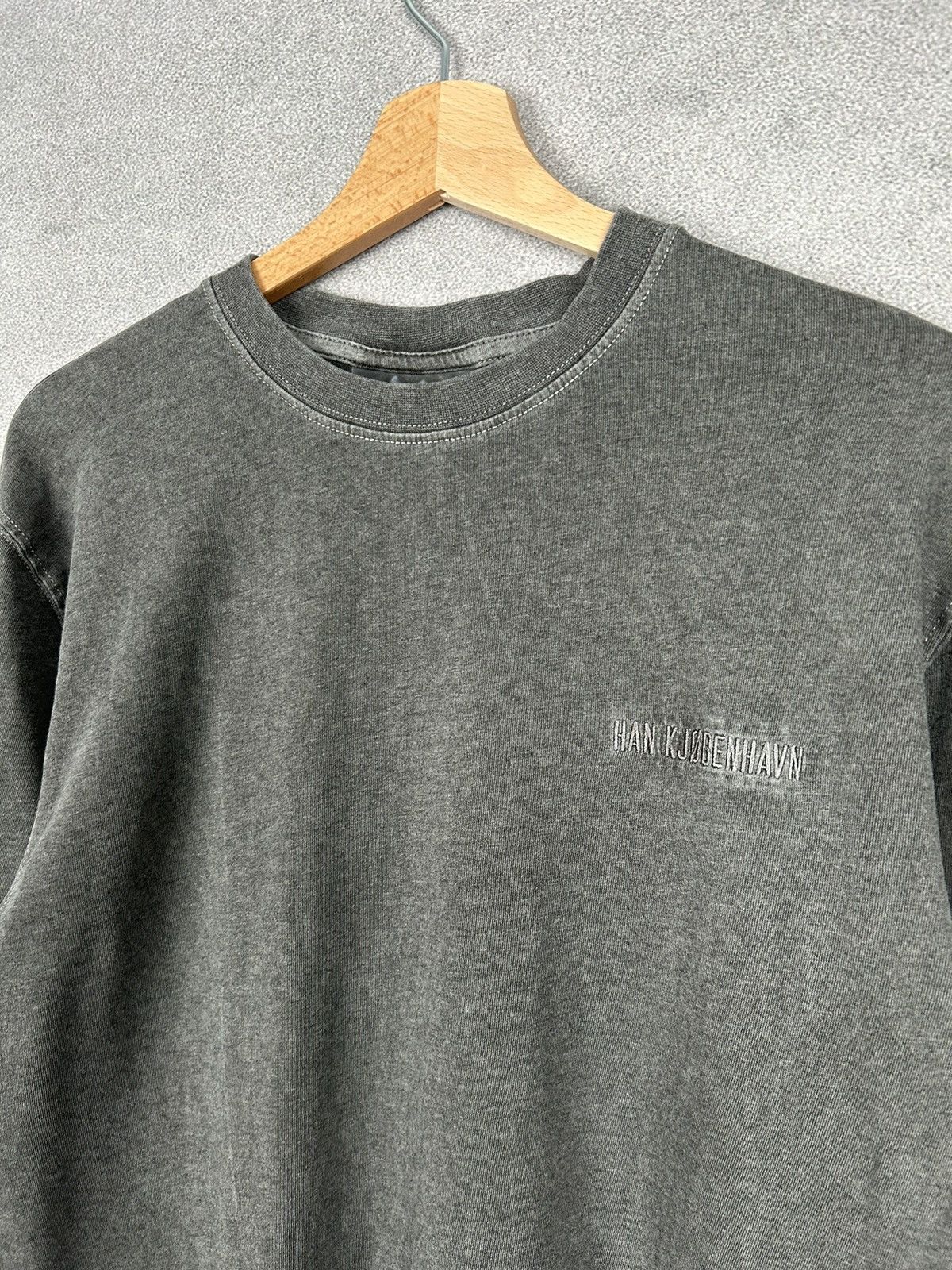 Han Kjobenhavn Han Kjobenhavn Longsleeve Shirt Faded Black Grey Vintage Size US S / EU 44-46 / 1 - 3 Thumbnail