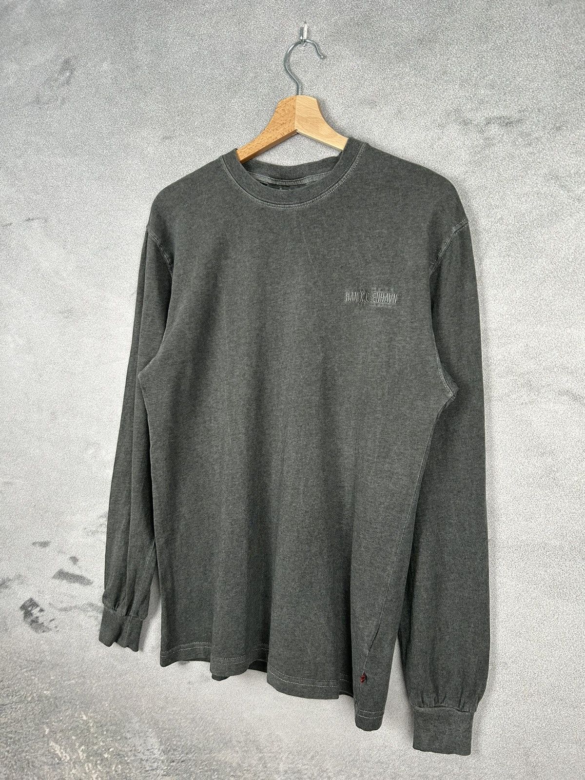 Han Kjobenhavn Han Kjobenhavn Longsleeve Shirt Faded Black Grey Vintage Size US S / EU 44-46 / 1 - 2 Thumbnail