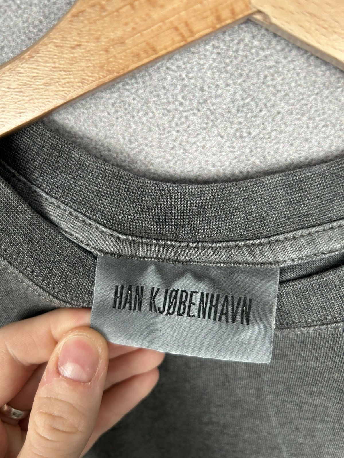 Han Kjobenhavn Han Kjobenhavn Longsleeve Shirt Faded Black Grey Vintage Size US S / EU 44-46 / 1 - 4 Thumbnail