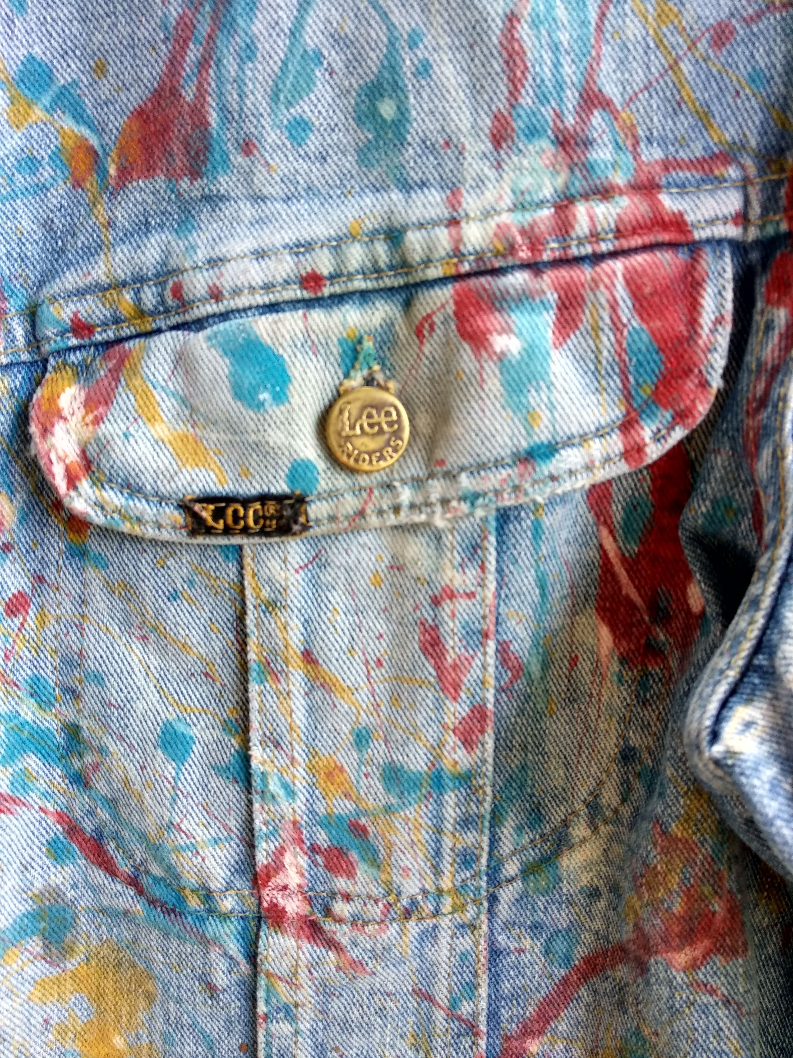 Lee Vintage Paint Splatter Lee Storm Rider Jacket. Size US M / EU 48-50 / 2 - 7 Thumbnail