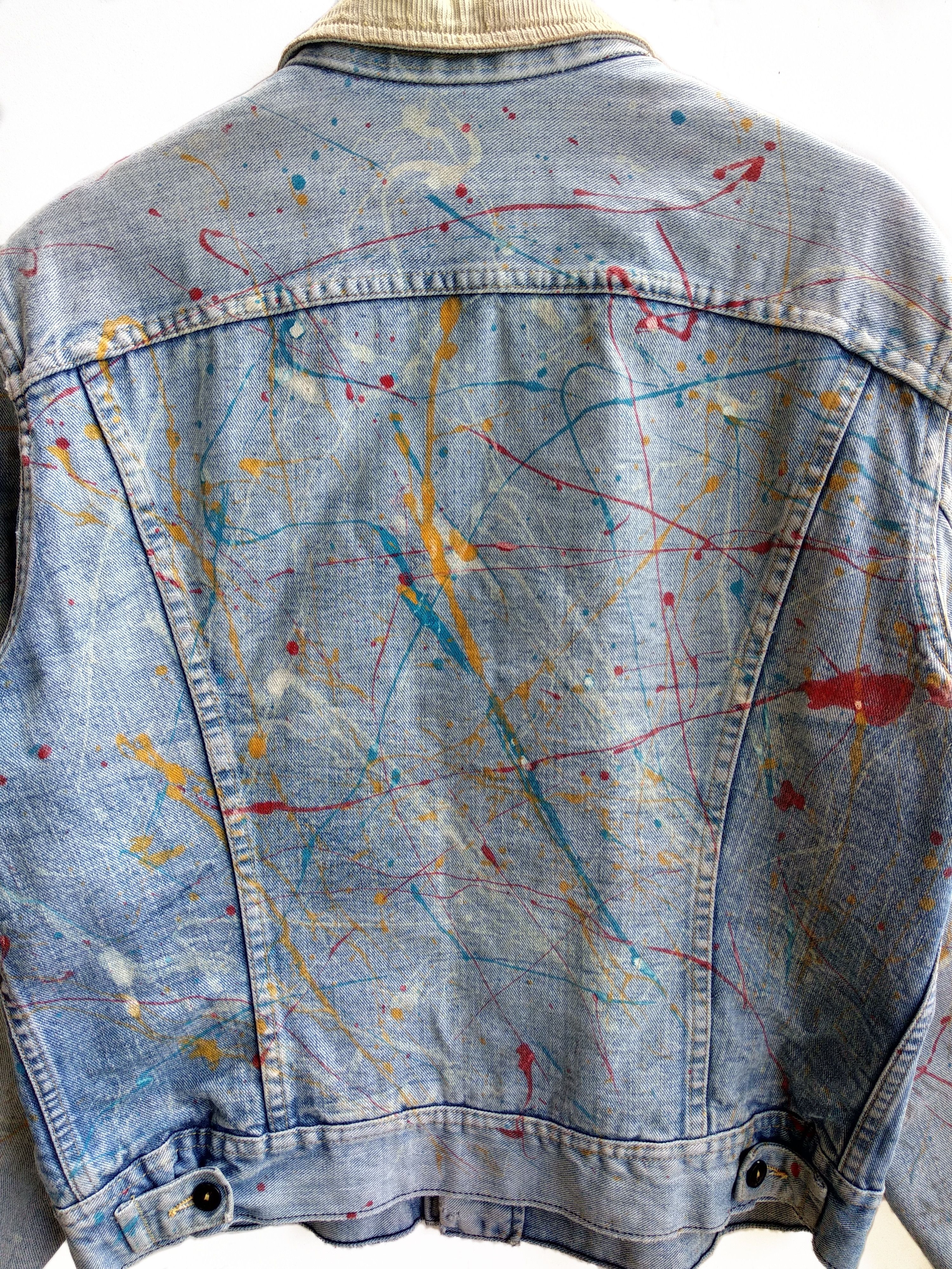 Lee Vintage Paint Splatter Lee Storm Rider Jacket. Size US M / EU 48-50 / 2 - 4 Thumbnail