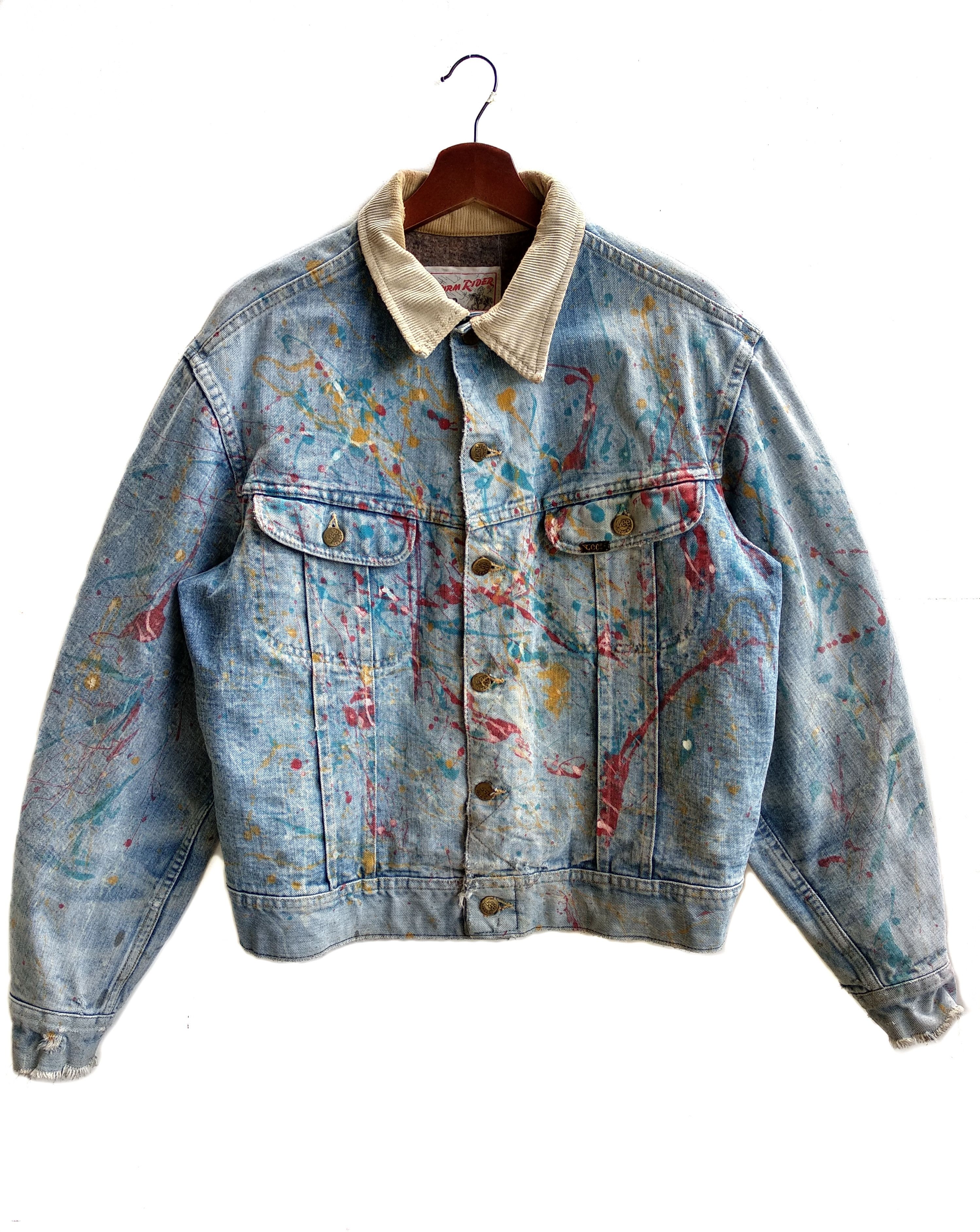 Lee Vintage Paint Splatter Lee Storm Rider Jacket. Size US M / EU 48-50 / 2 - 1 Thumbnail