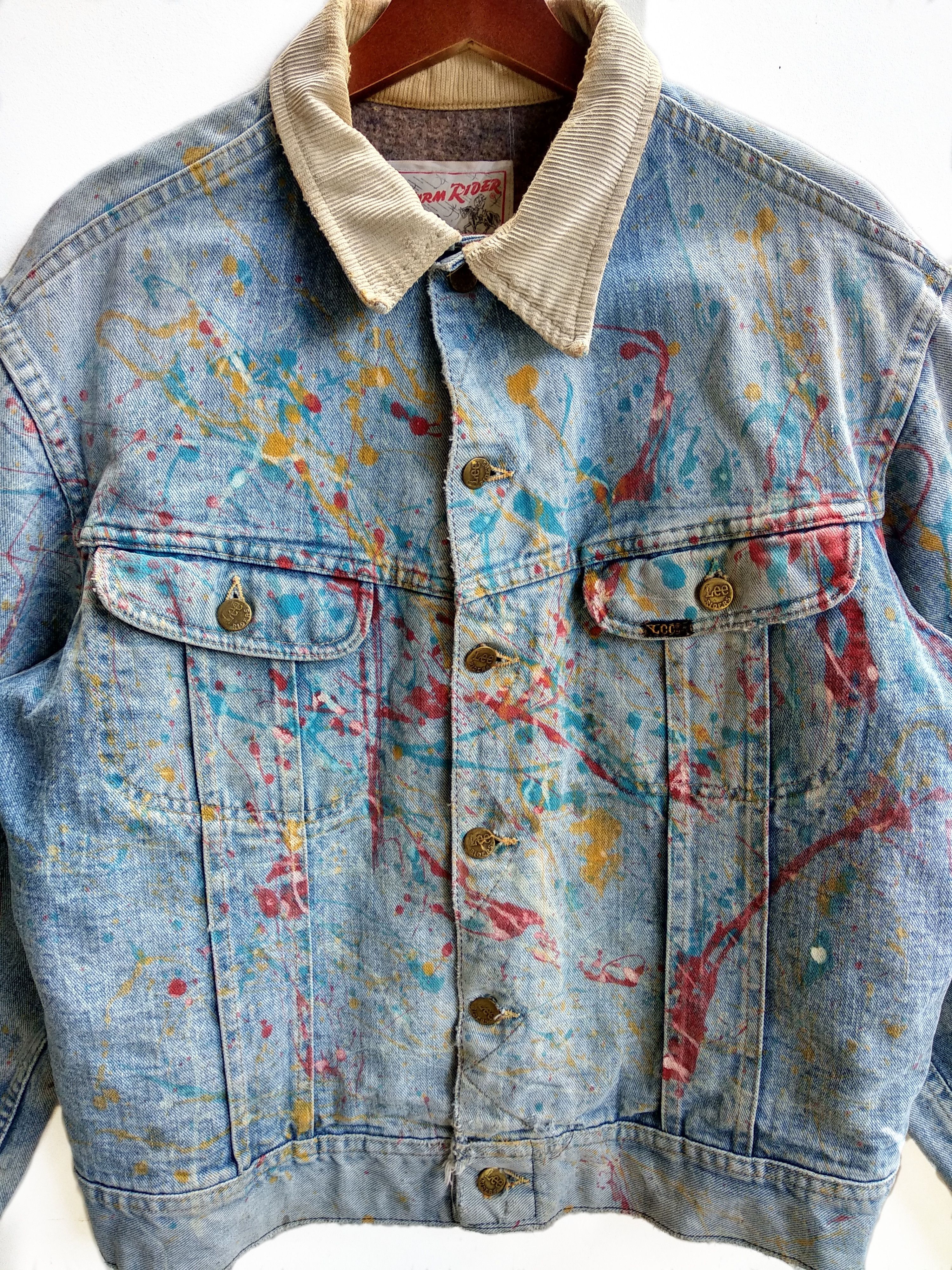 Lee Vintage Paint Splatter Lee Storm Rider Jacket. Size US M / EU 48-50 / 2 - 2 Thumbnail