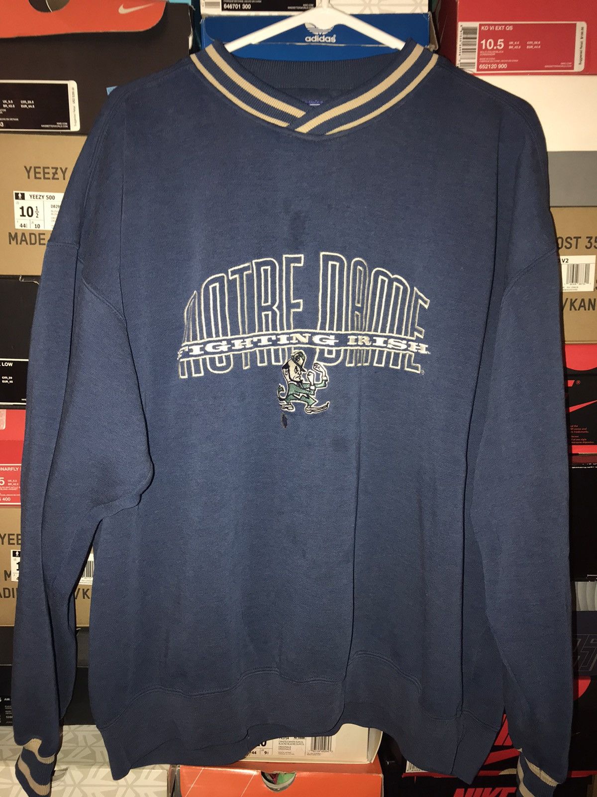 Starter Vintage Starter Notre Dame Crewneck Size US XL / EU 56 / 4 - 1 Thumbnail