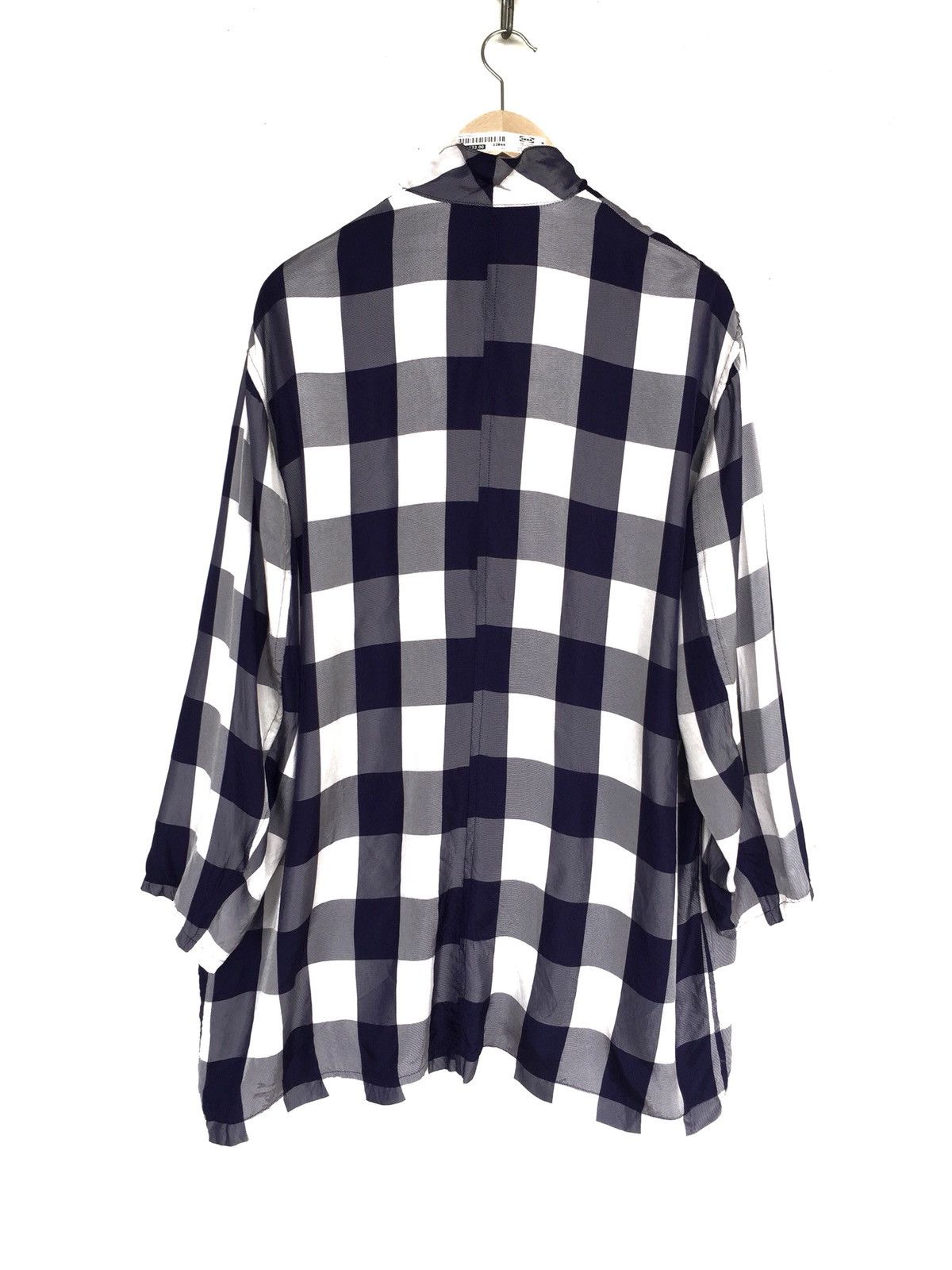 Yohji Yamamoto GRAIL🔥80s Yohji Yamamoto Rayon Check O/S Jacket Size US XL / EU 56 / 4 - 6 Thumbnail