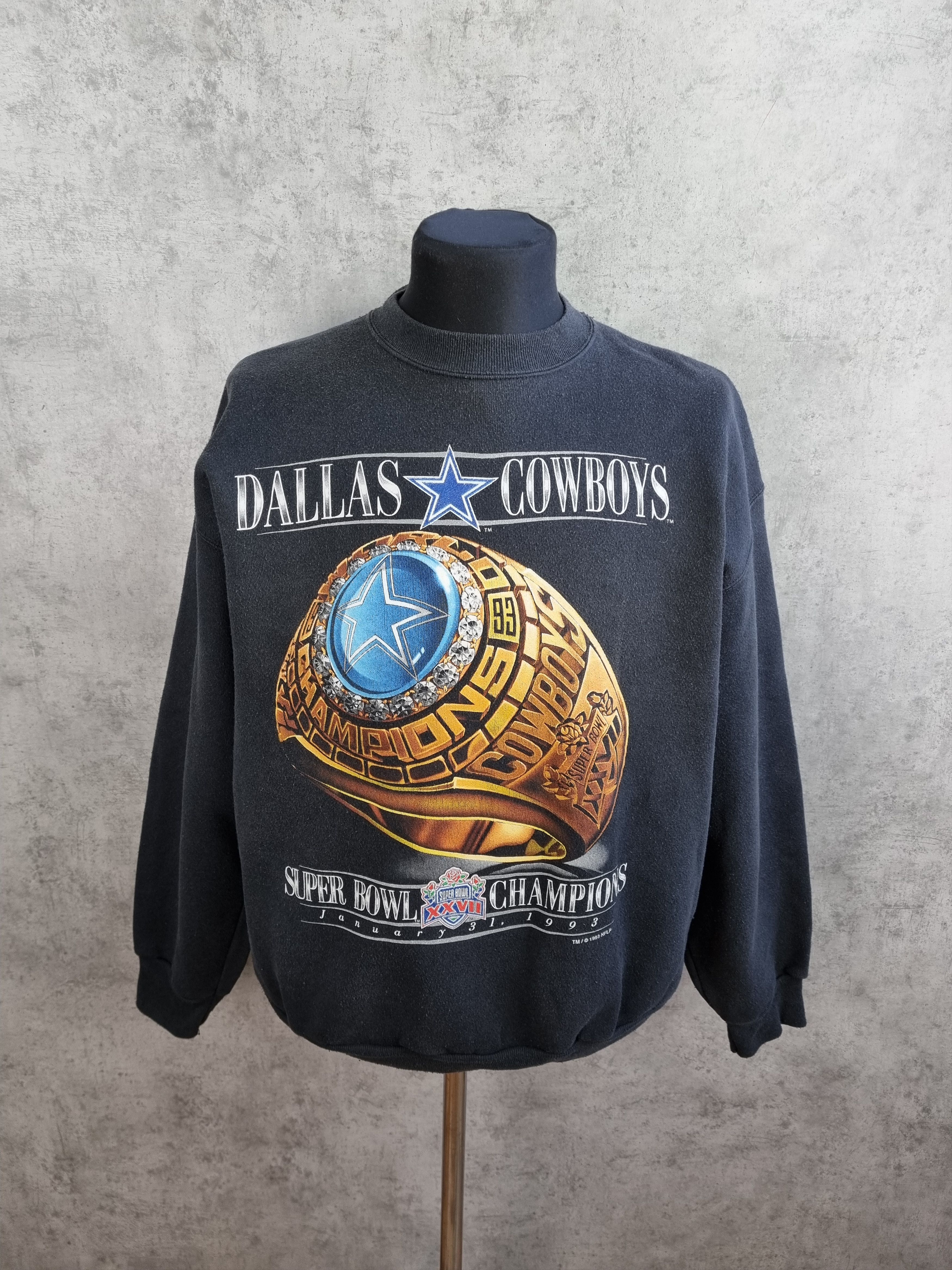 Cowboy Equipment × NFL 90s Dallas Cowboys Champions NFL Vintage Big Logo Sweatshirt Size US M / EU 48-50 / 2 - 2 Thumbnail