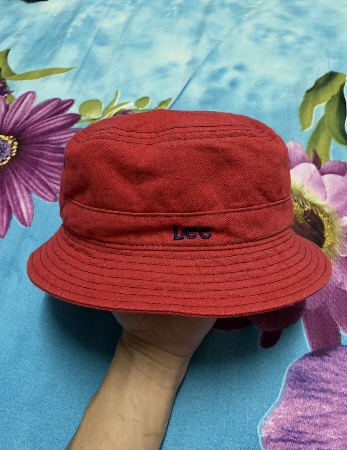 Lee Vintage Lee Cowboy Red Bucket Hat Size 54cm Size ONE SIZE - 2 Thumbnail