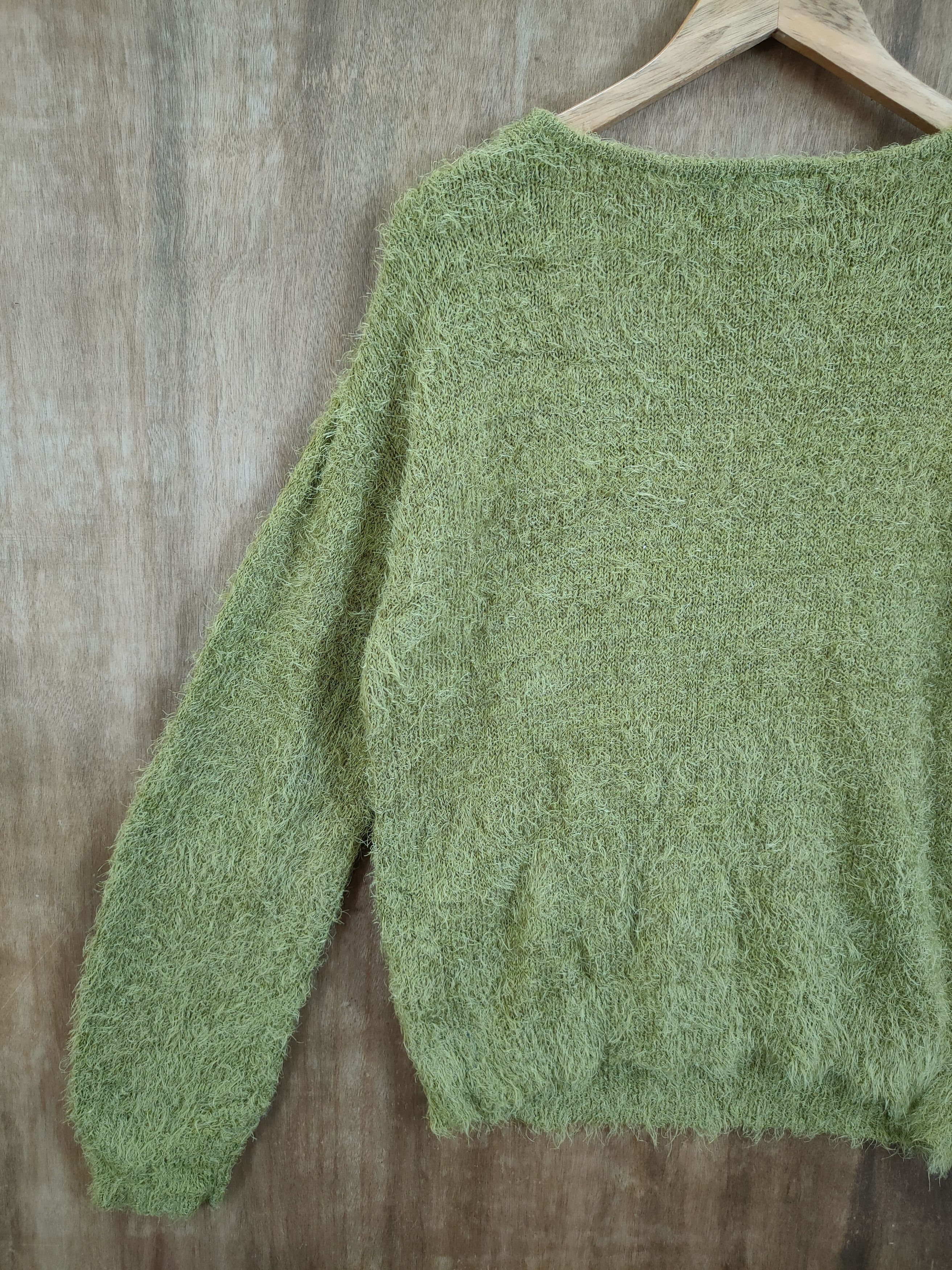 Homespun Knitwear DL Japan green soft mohair knitwear shag shaggy #46-930 Size US M / EU 48-50 / 2 - 9 Thumbnail
