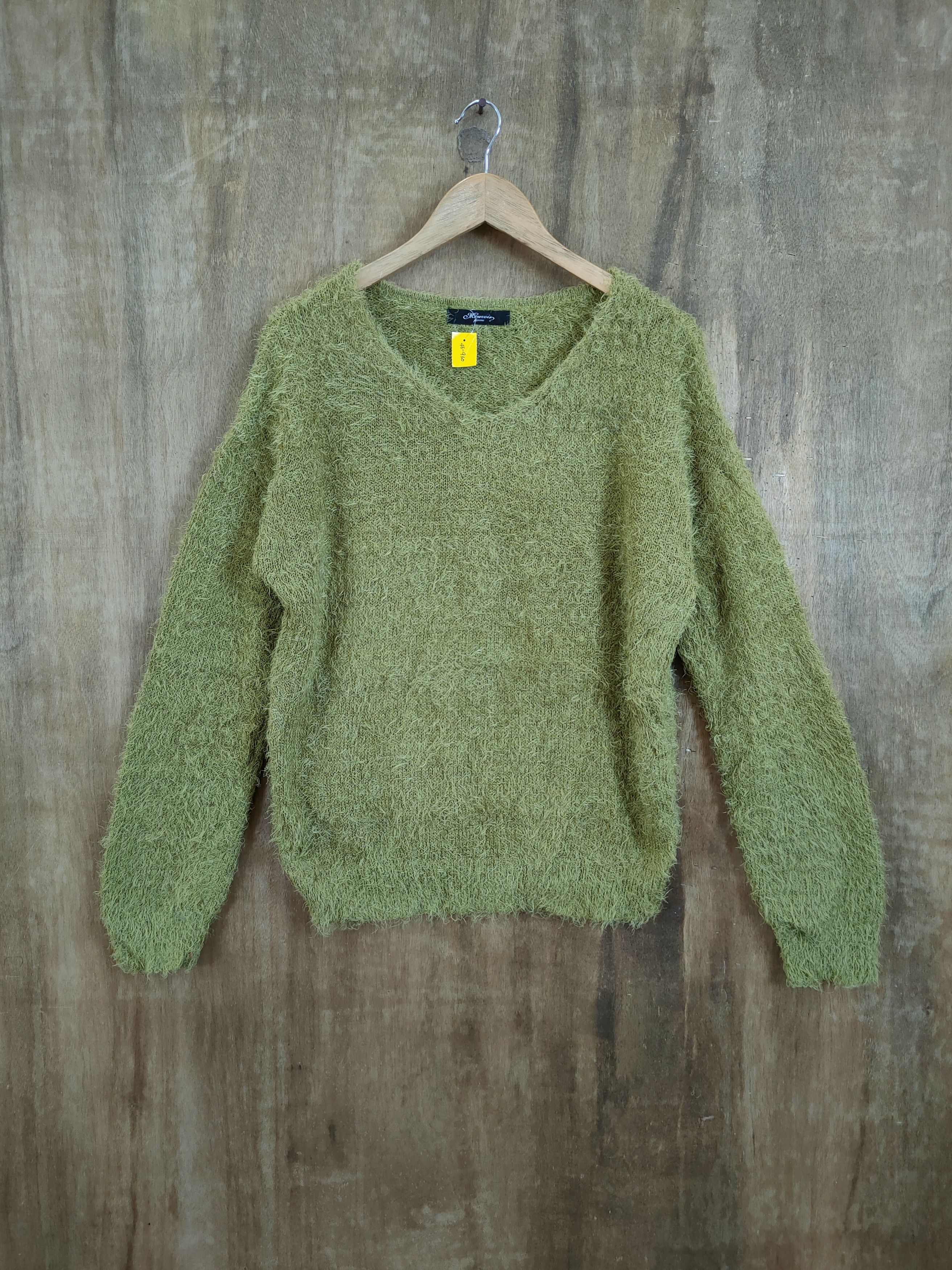 Homespun Knitwear DL Japan green soft mohair knitwear shag shaggy #46-930 Size US M / EU 48-50 / 2 - 1 Thumbnail