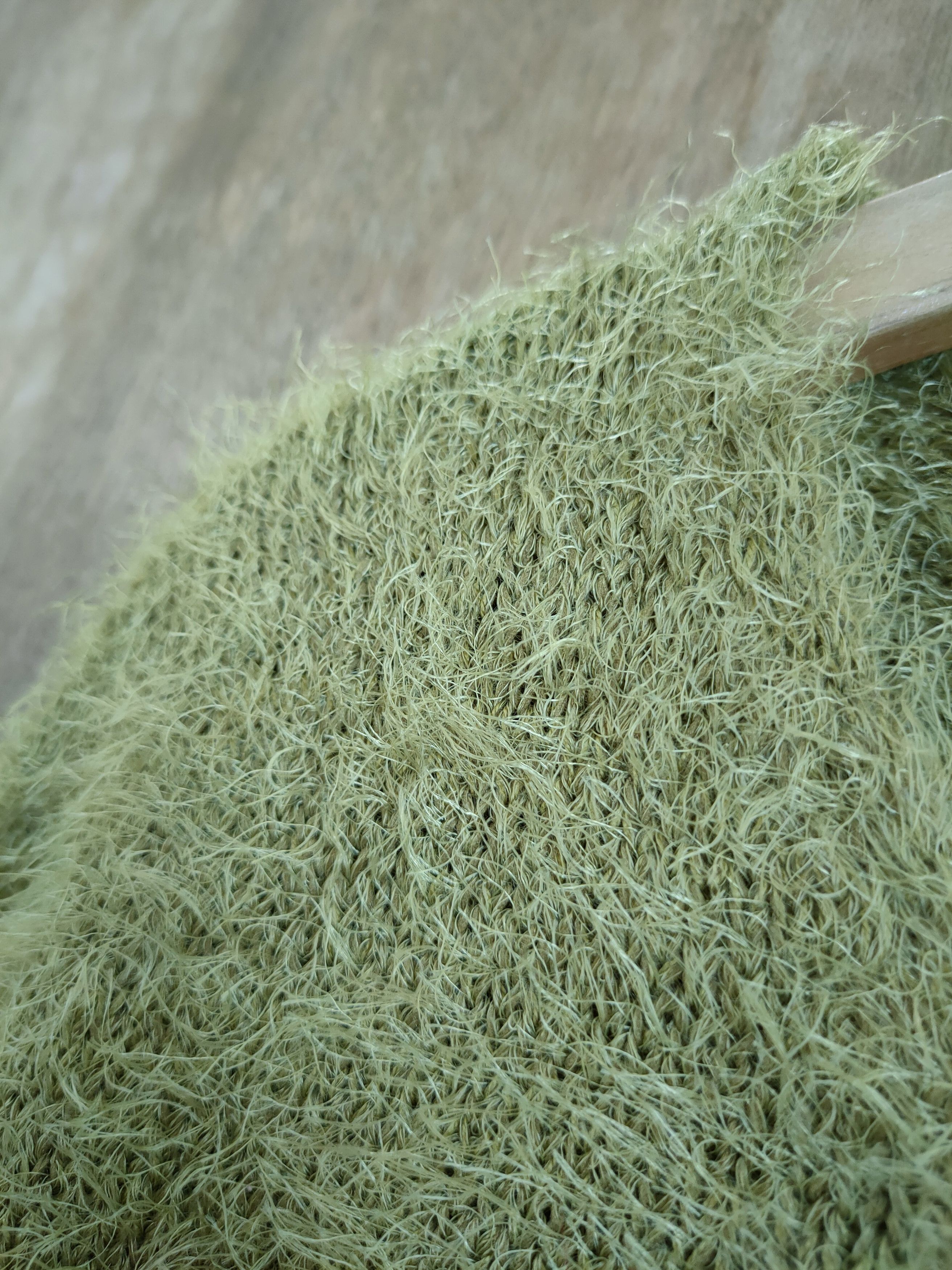 Homespun Knitwear DL Japan green soft mohair knitwear shag shaggy #46-930 Size US M / EU 48-50 / 2 - 5 Thumbnail