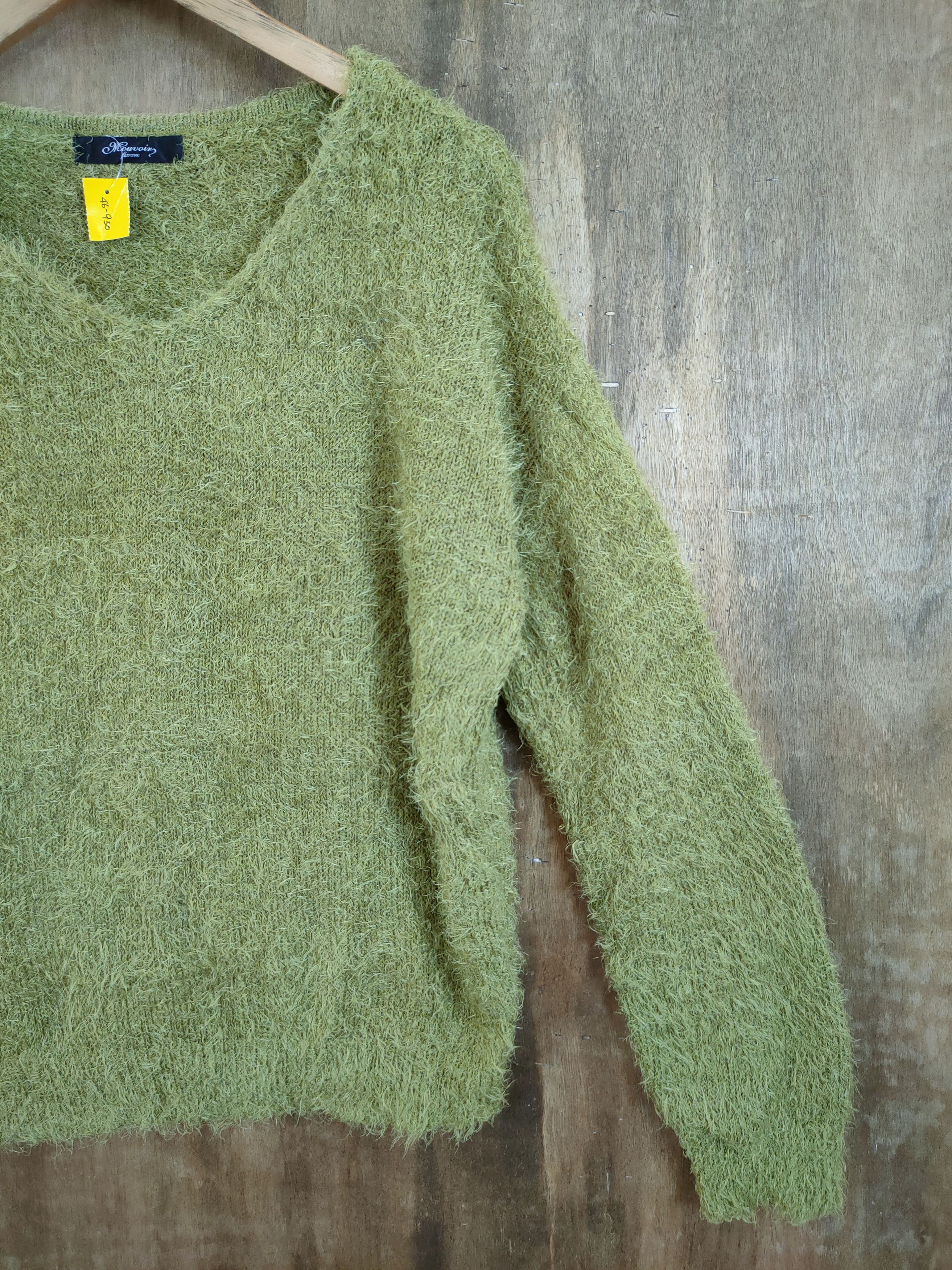 Homespun Knitwear DL Japan green soft mohair knitwear shag shaggy #46-930 Size US M / EU 48-50 / 2 - 3 Thumbnail