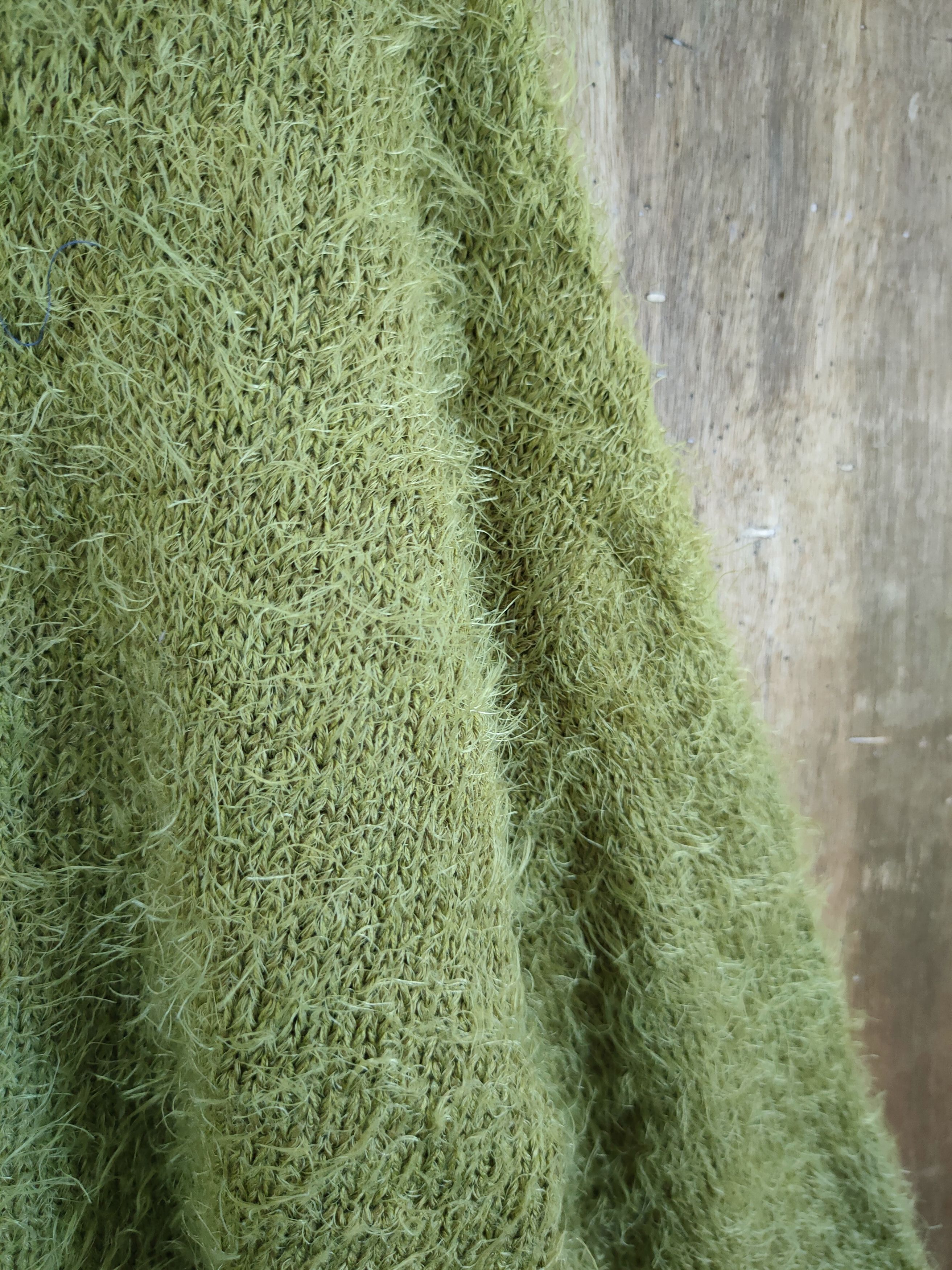 Homespun Knitwear DL Japan green soft mohair knitwear shag shaggy #46-930 Size US M / EU 48-50 / 2 - 6 Thumbnail