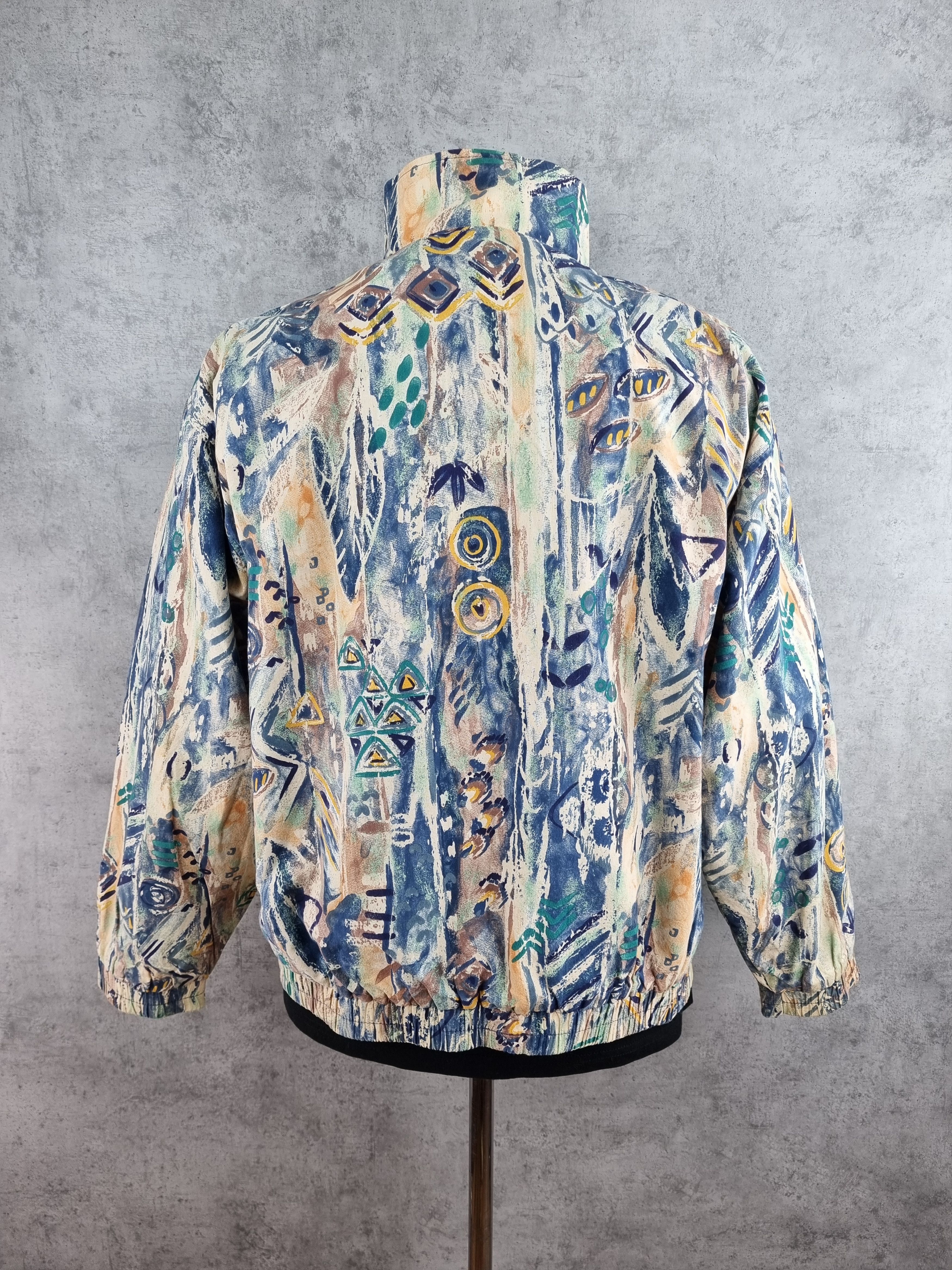 Native 90s Rare TRIGEMA Germany Vintage Jacket Art Abstract Size US M / EU 48-50 / 2 - 8 Thumbnail