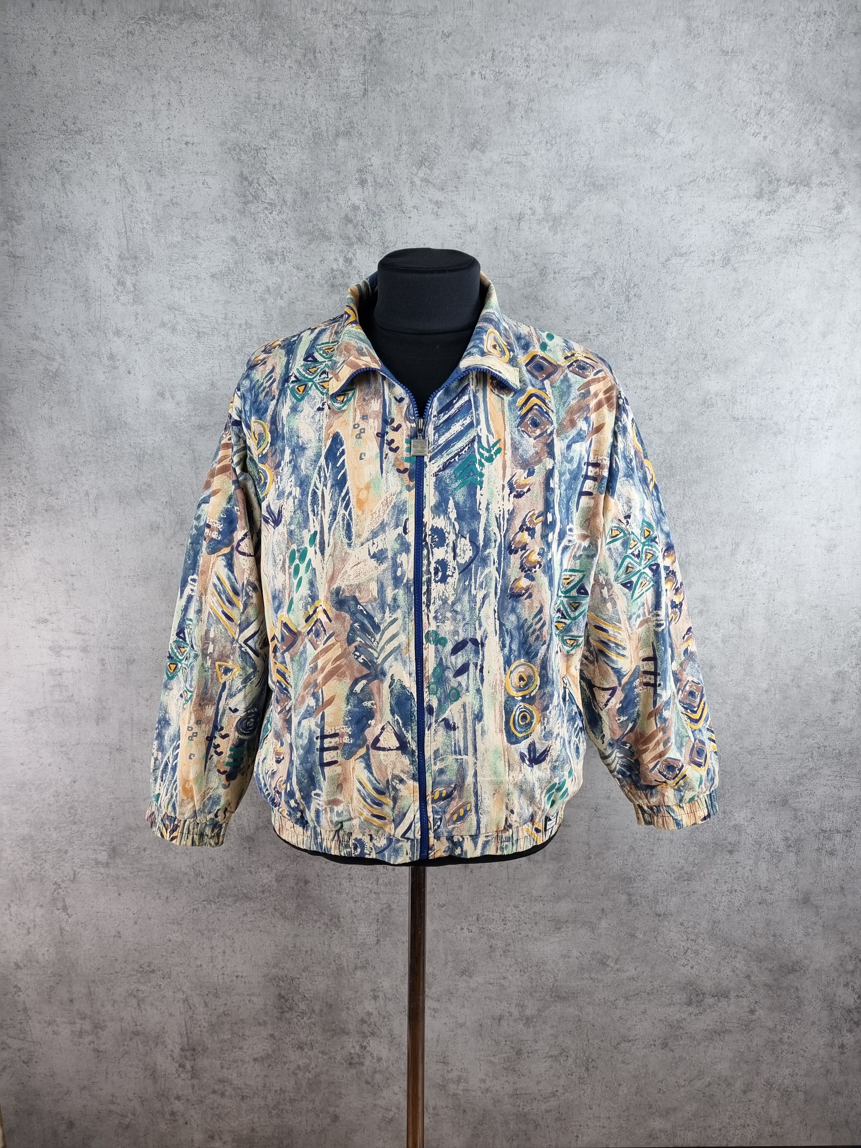 Native 90s Rare TRIGEMA Germany Vintage Jacket Art Abstract Size US M / EU 48-50 / 2 - 5 Thumbnail