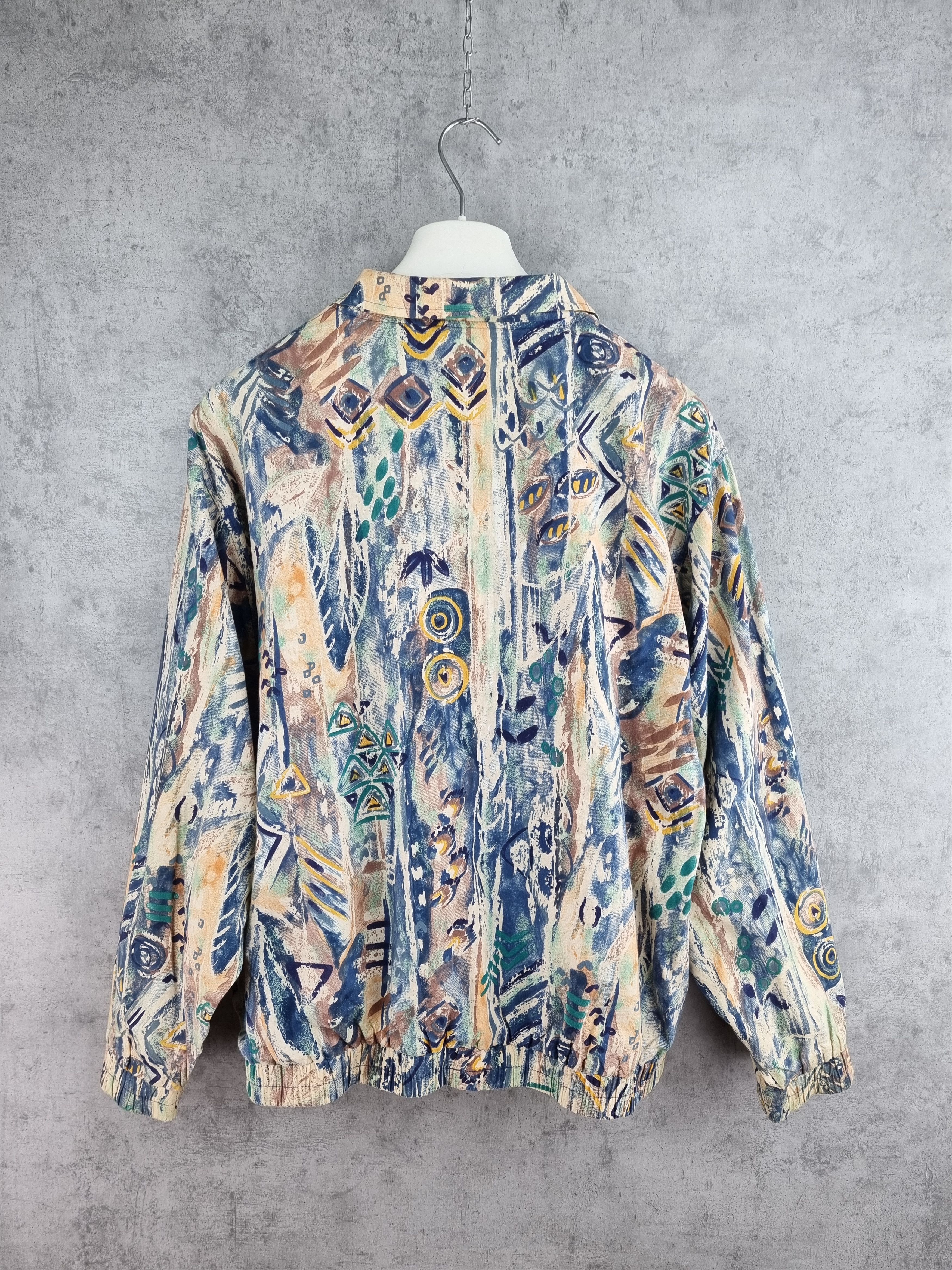 Native 90s Rare TRIGEMA Germany Vintage Jacket Art Abstract Size US M / EU 48-50 / 2 - 6 Thumbnail