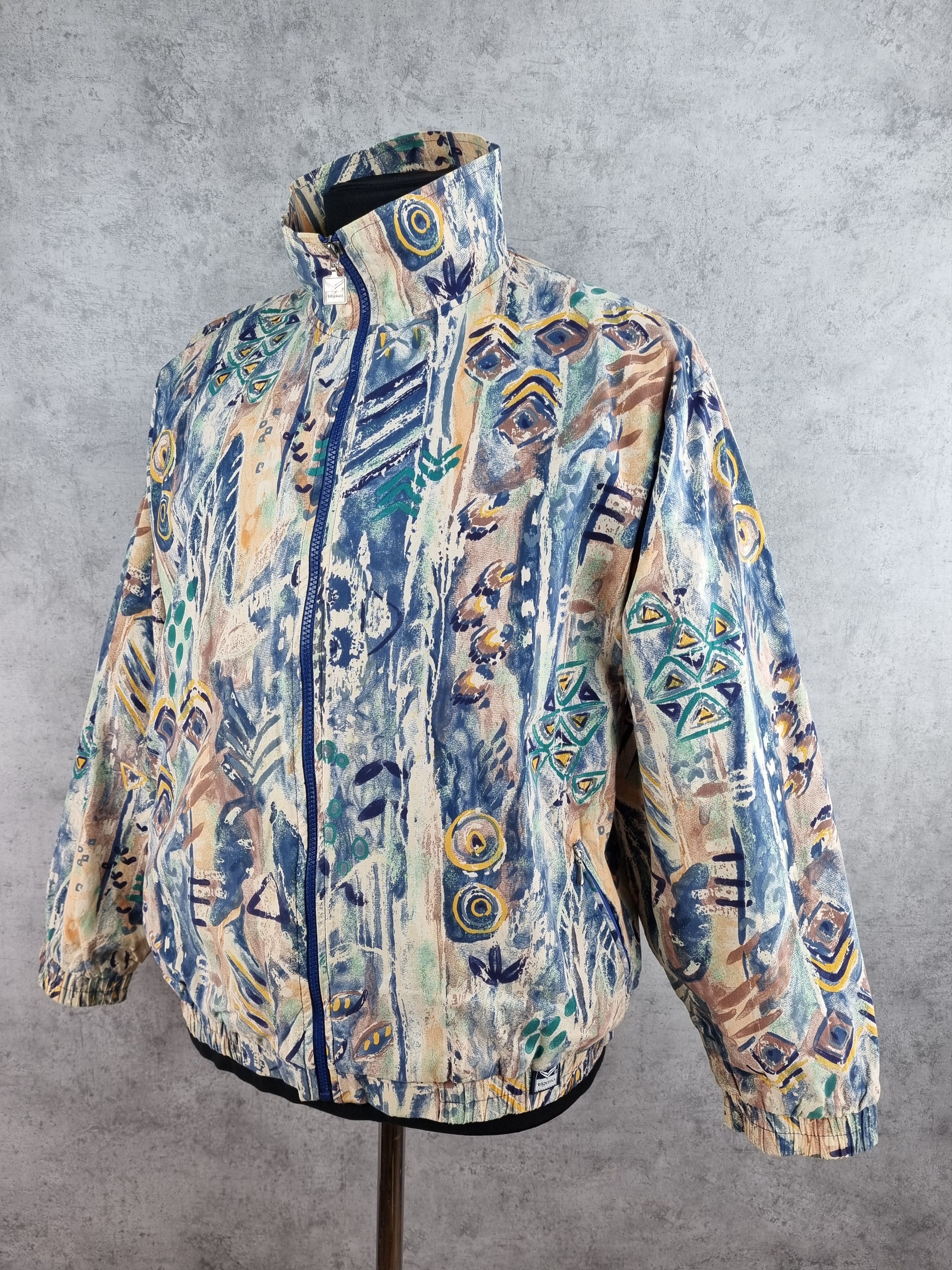 Native 90s Rare TRIGEMA Germany Vintage Jacket Art Abstract Size US M / EU 48-50 / 2 - 19 Thumbnail