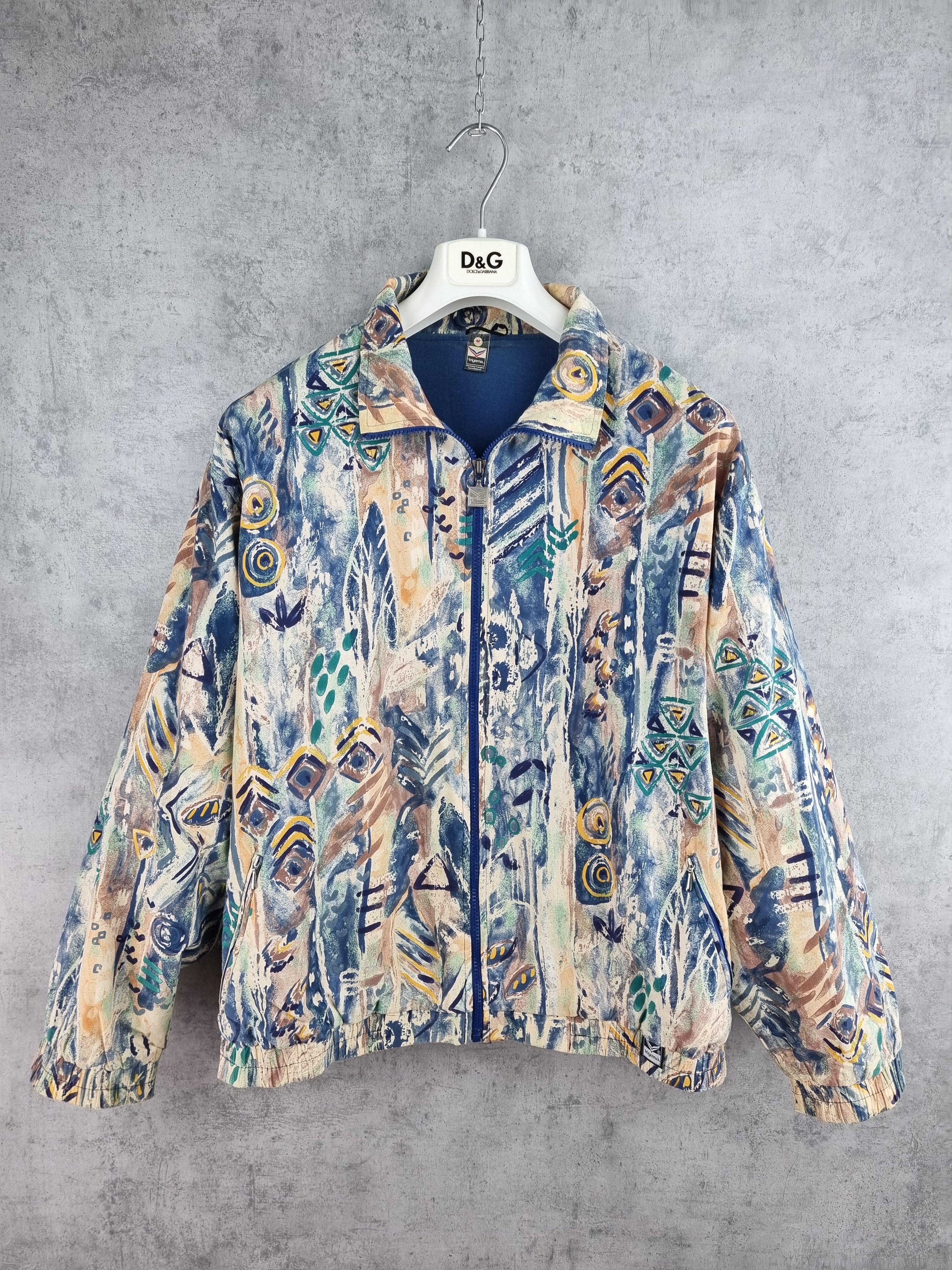 Native 90s Rare TRIGEMA Germany Vintage Jacket Art Abstract Size US M / EU 48-50 / 2 - 3 Thumbnail