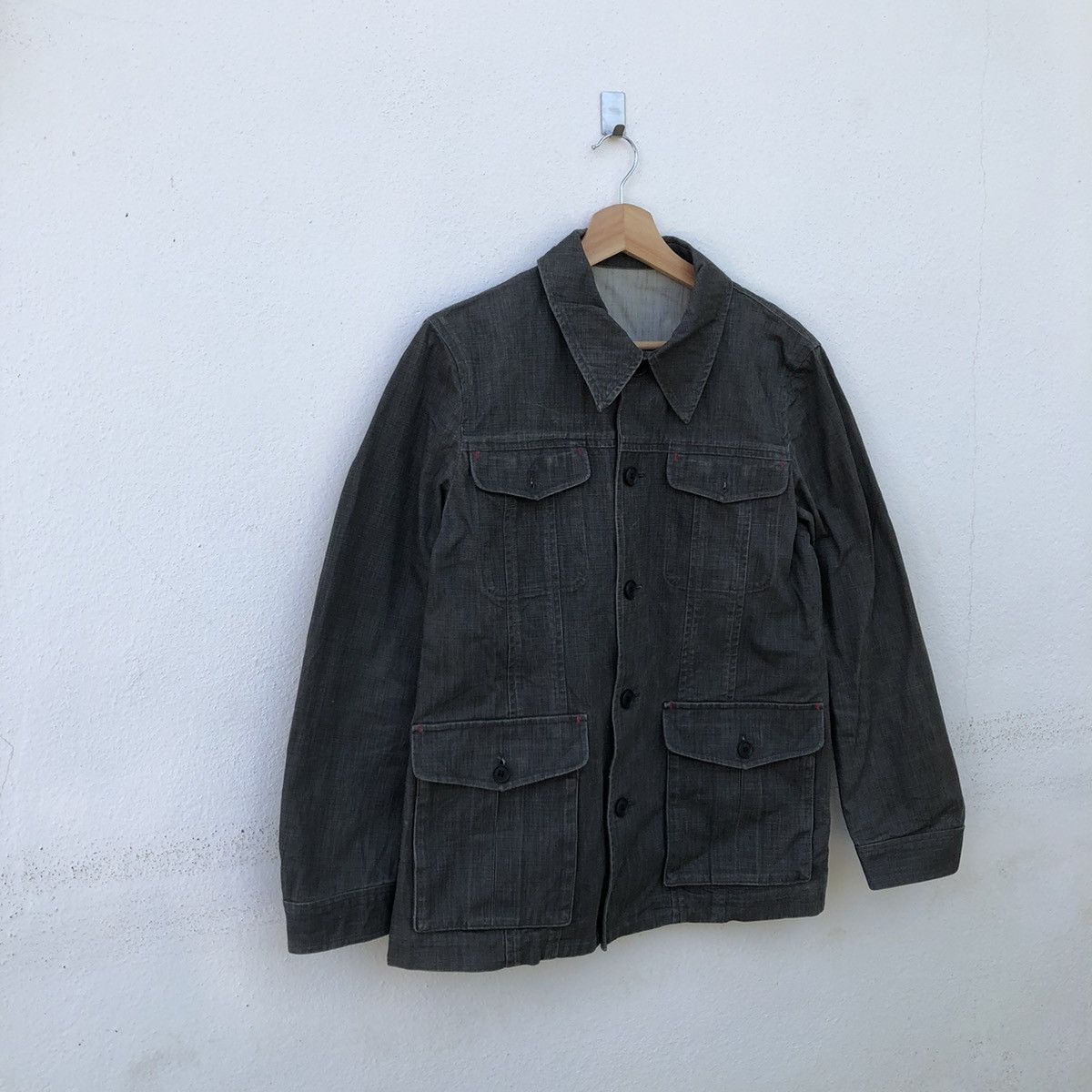 Japanese Brand VINTAGE CHORE JACKET MORGAN HOMME INSPIRED BY RICK OWENS Size US M / EU 48-50 / 2 - 2 Thumbnail