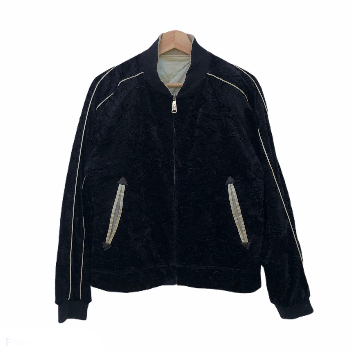 Japanese Brand 58 GOYA BY JUNMAN VELVET REVERSIBLE SUKAJAN JACKET Size US M / EU 48-50 / 2 - 1 Thumbnail