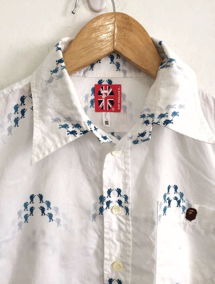 Bape Foot Soldier Button Up Shirt Size US XS / EU 42 / 0 - 5 Thumbnail