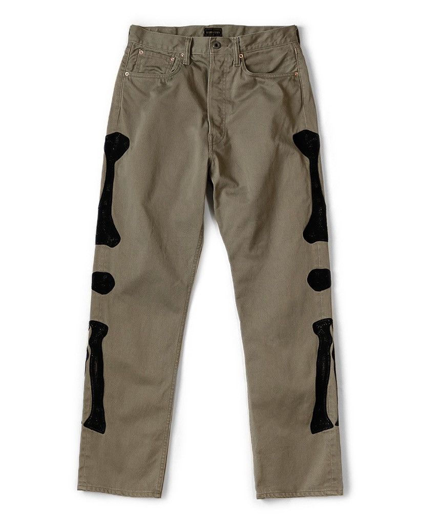 image of Kapital Bone Okagilly Chino 5P Pants Size 34Inch in Khaki, Men's