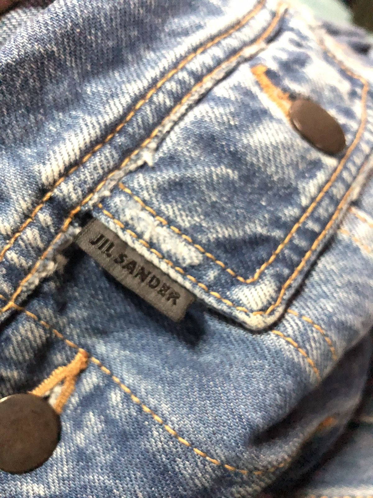 Designer × Jil Sander JIL SANDER SAMPLE DISSTRESSED DENIM JACKET Size US XS / EU 42 / 0 - 3 Thumbnail