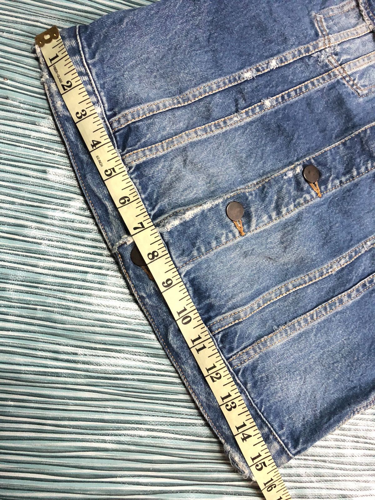 Designer × Jil Sander JIL SANDER SAMPLE DISSTRESSED DENIM JACKET Size US XS / EU 42 / 0 - 11 Thumbnail