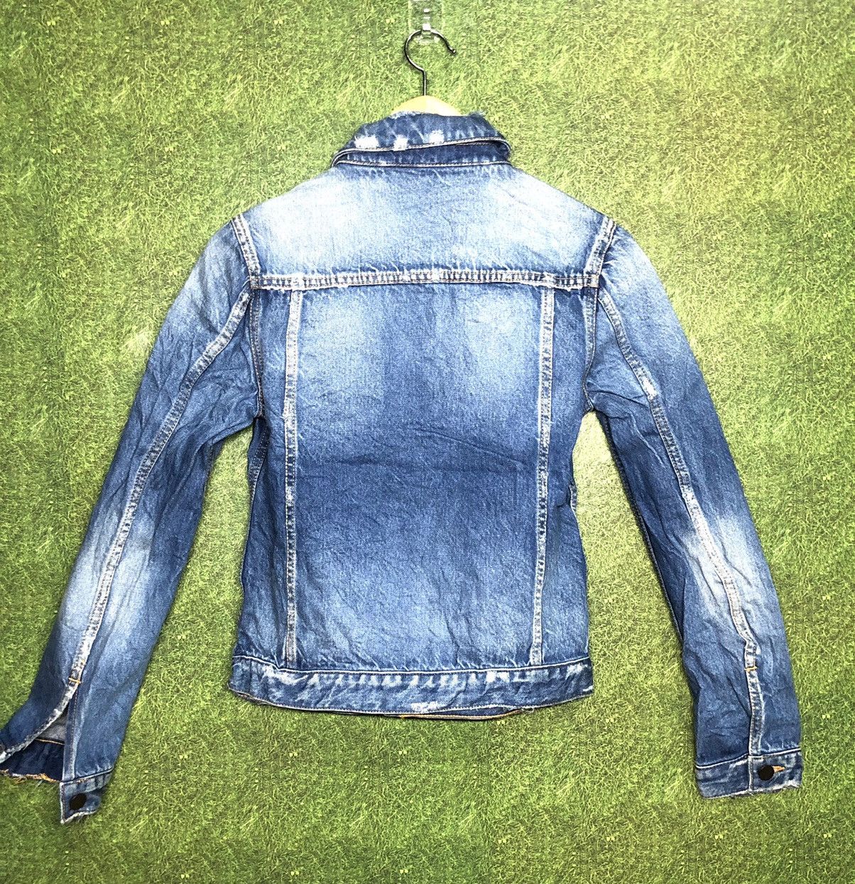 Designer × Jil Sander JIL SANDER SAMPLE DISSTRESSED DENIM JACKET Size US XS / EU 42 / 0 - 6 Thumbnail