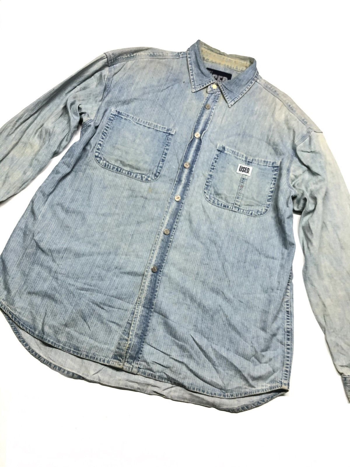Vintage GET USED CLASSIC JEANS NEW YORK WORKER DENIM SHIRT BY ELIE Size US XL / EU 56 / 4 - 2 Thumbnail